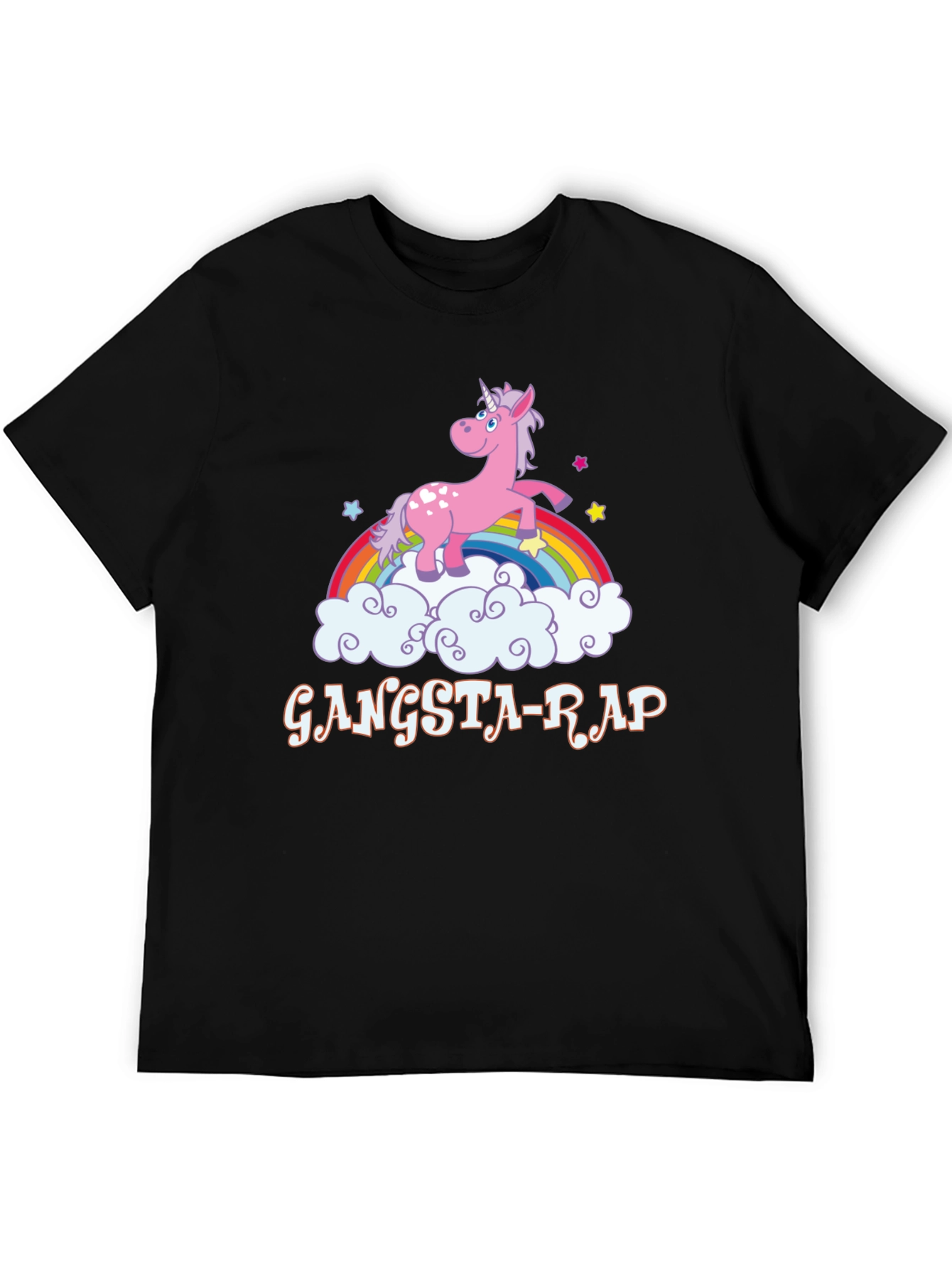 Gangsta-Rap Unicorn Black T-Shirt