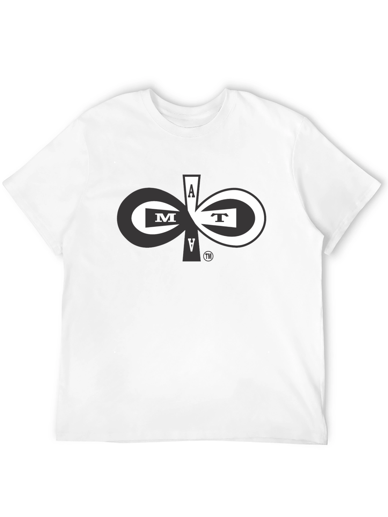 Abstract Letter Graphic Black T-Shirt