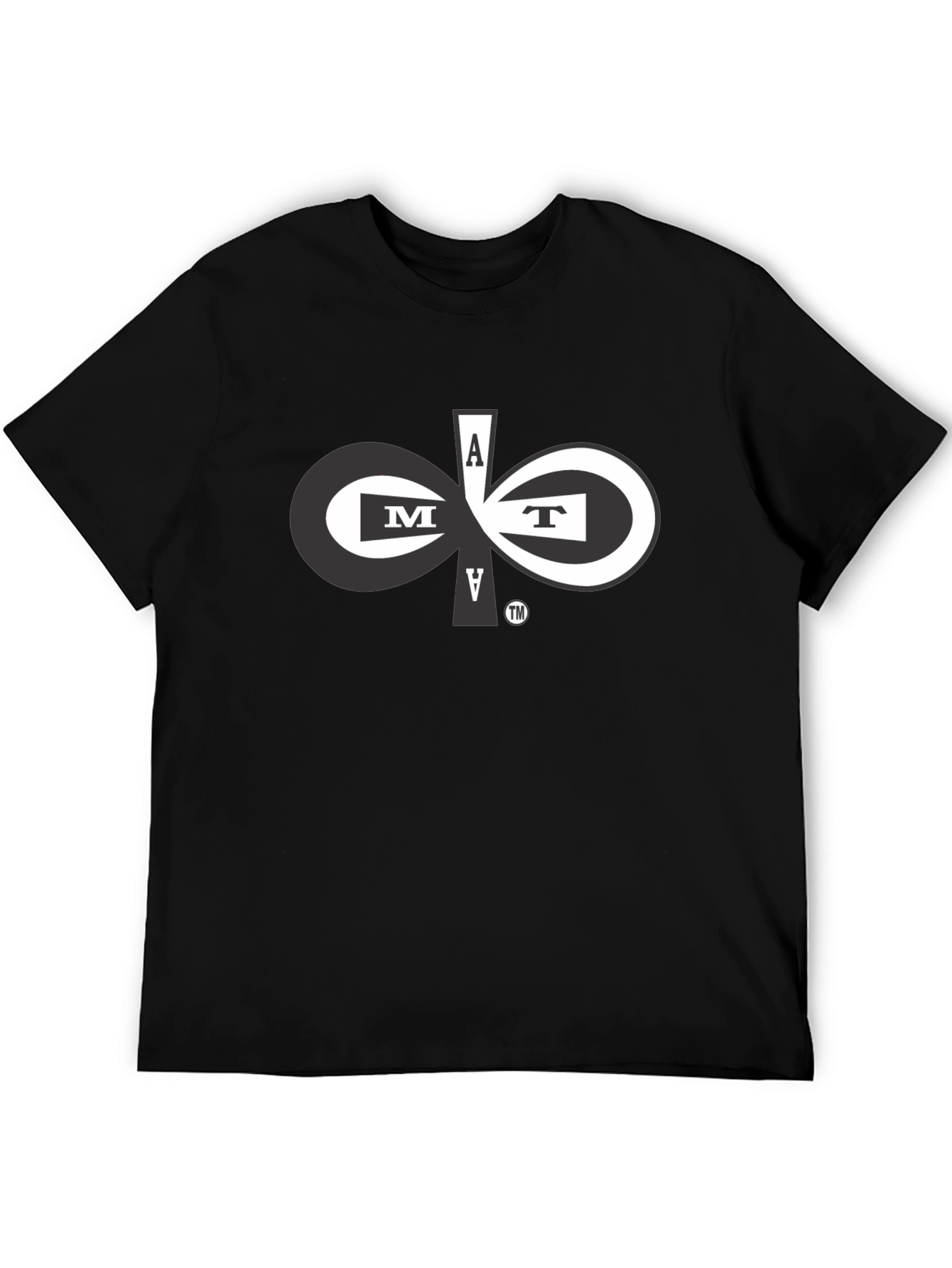 Abstract Letter Graphic Black T-Shirt