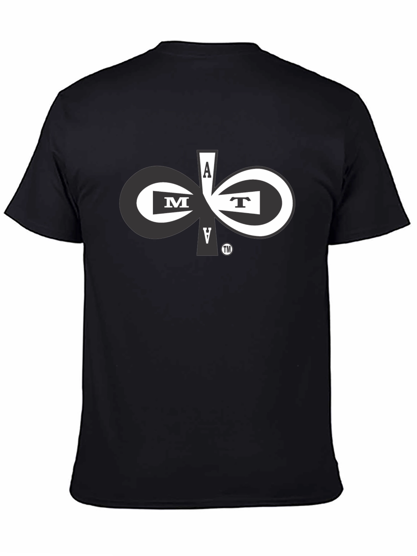 Abstract Letter Graphic Black T-Shirt