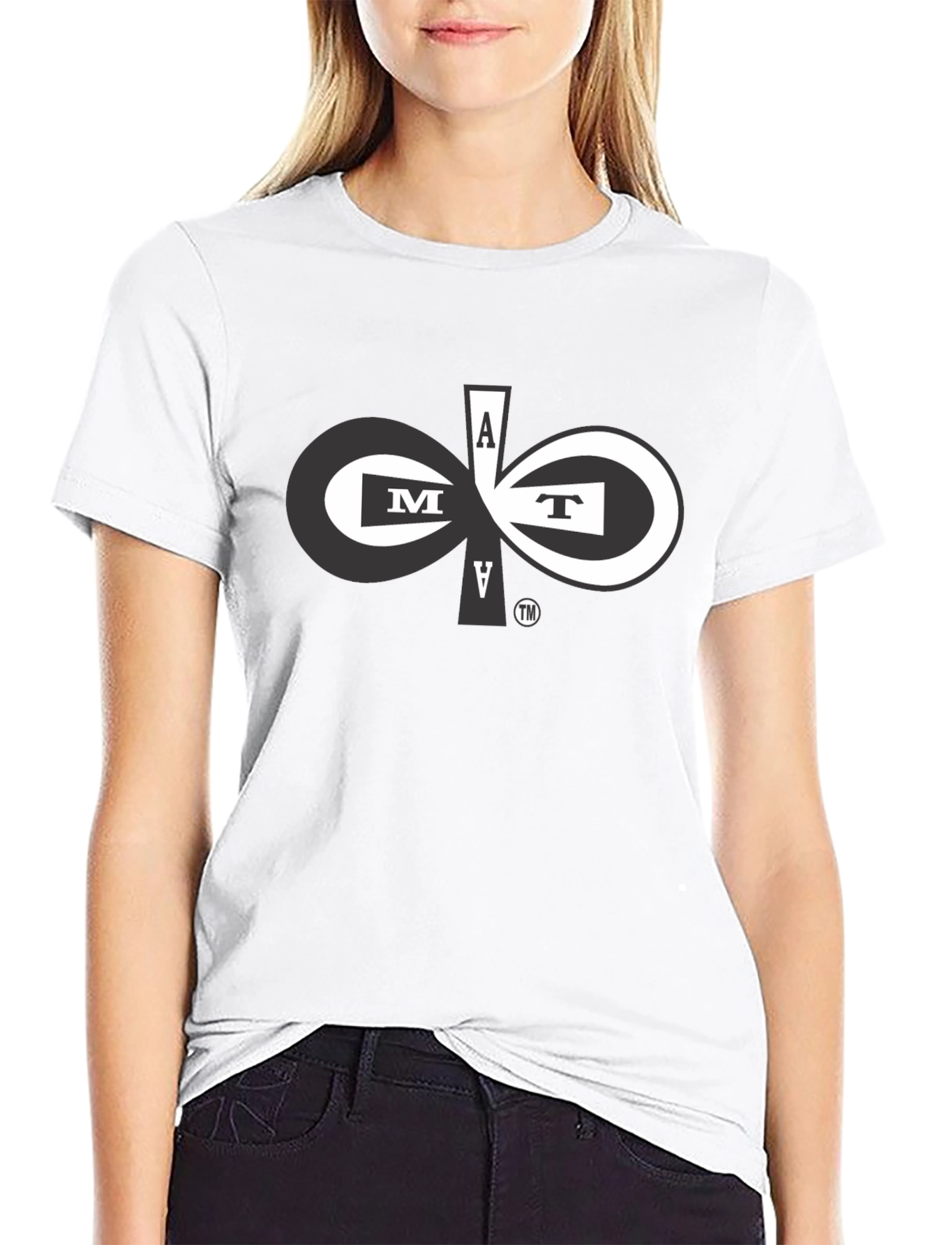 Abstract Letter Graphic Black T-Shirt