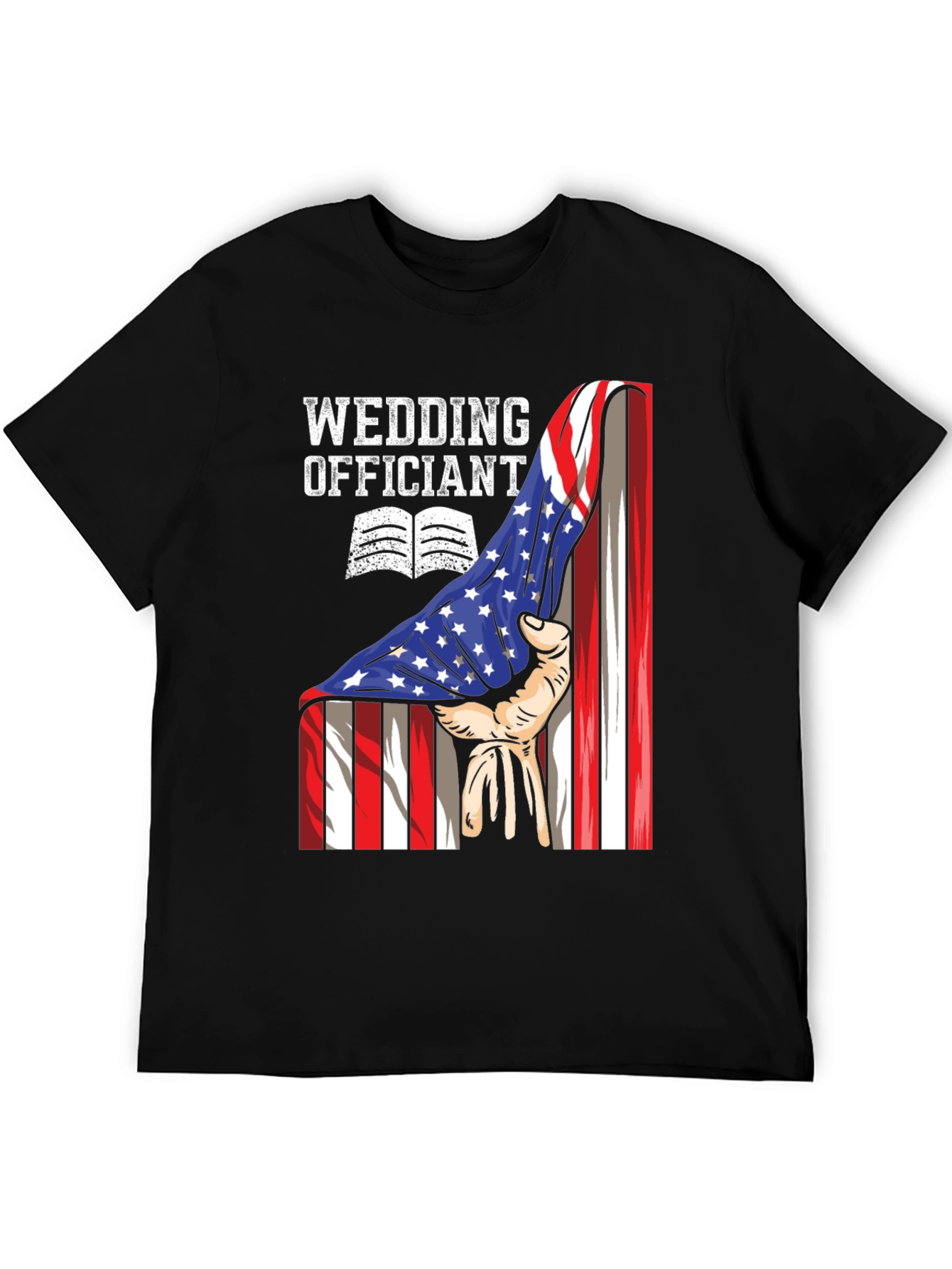 Wedding Officiant USA Flag T-Shirt