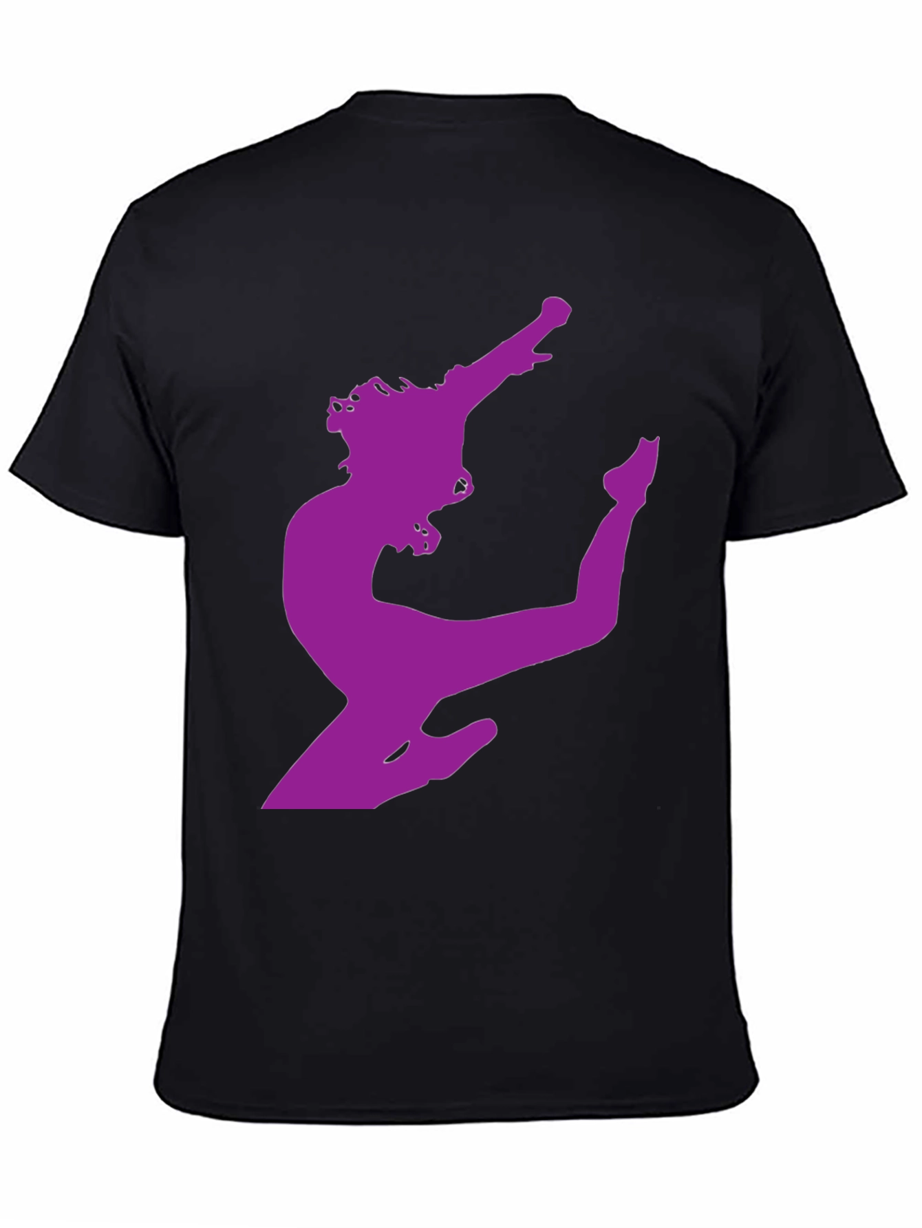Silhouette Dancer Graphic Tee - Black Cotton T-Shirt