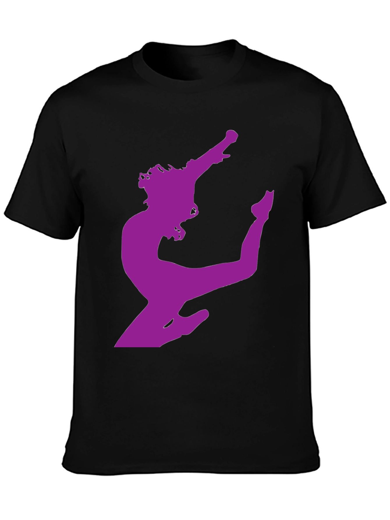 Silhouette Dancer Graphic Tee - Black Cotton T-Shirt