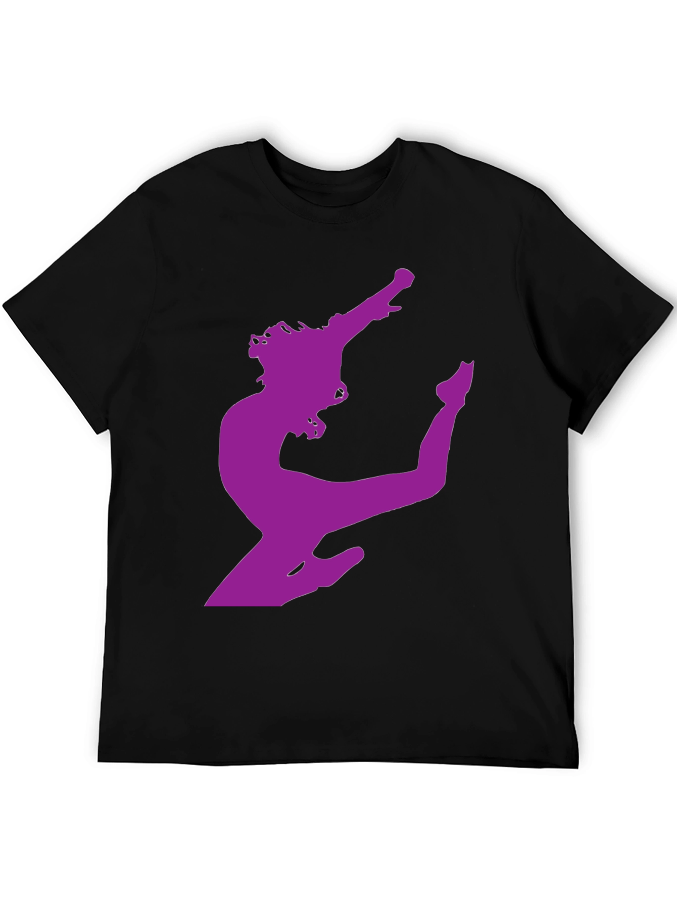 Silhouette Dancer Graphic Tee - Black Cotton T-Shirt