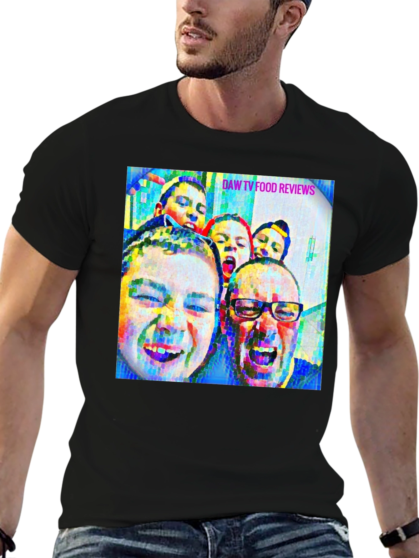 DAW TV Food Reviews Graphic Tee - Black