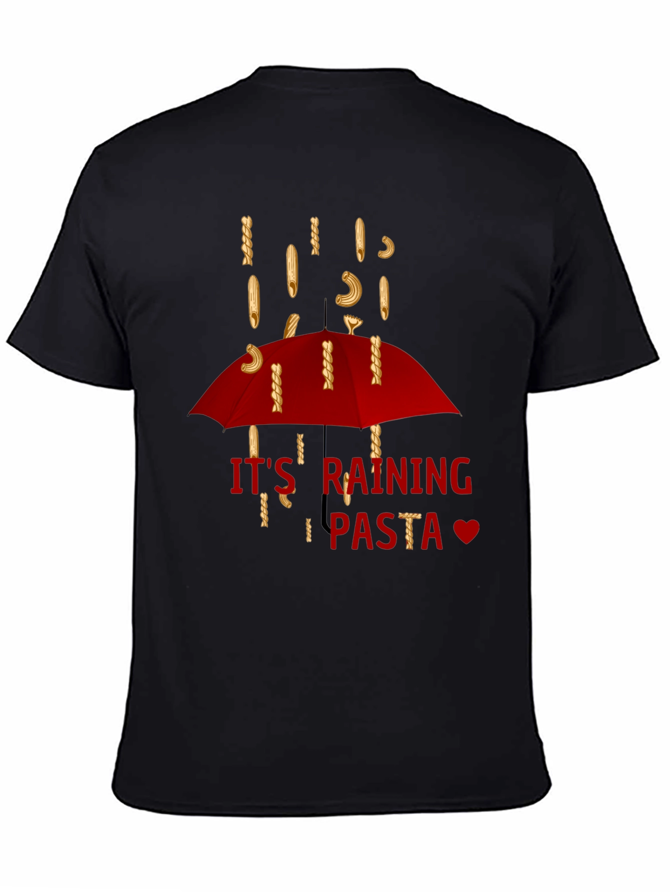 Its Raining Pasta T-Shirt - Funny Foodie Tee