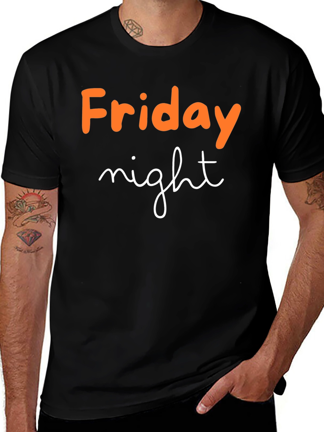 Friday Night Graphic Tee - Mens Black T-Shirt
