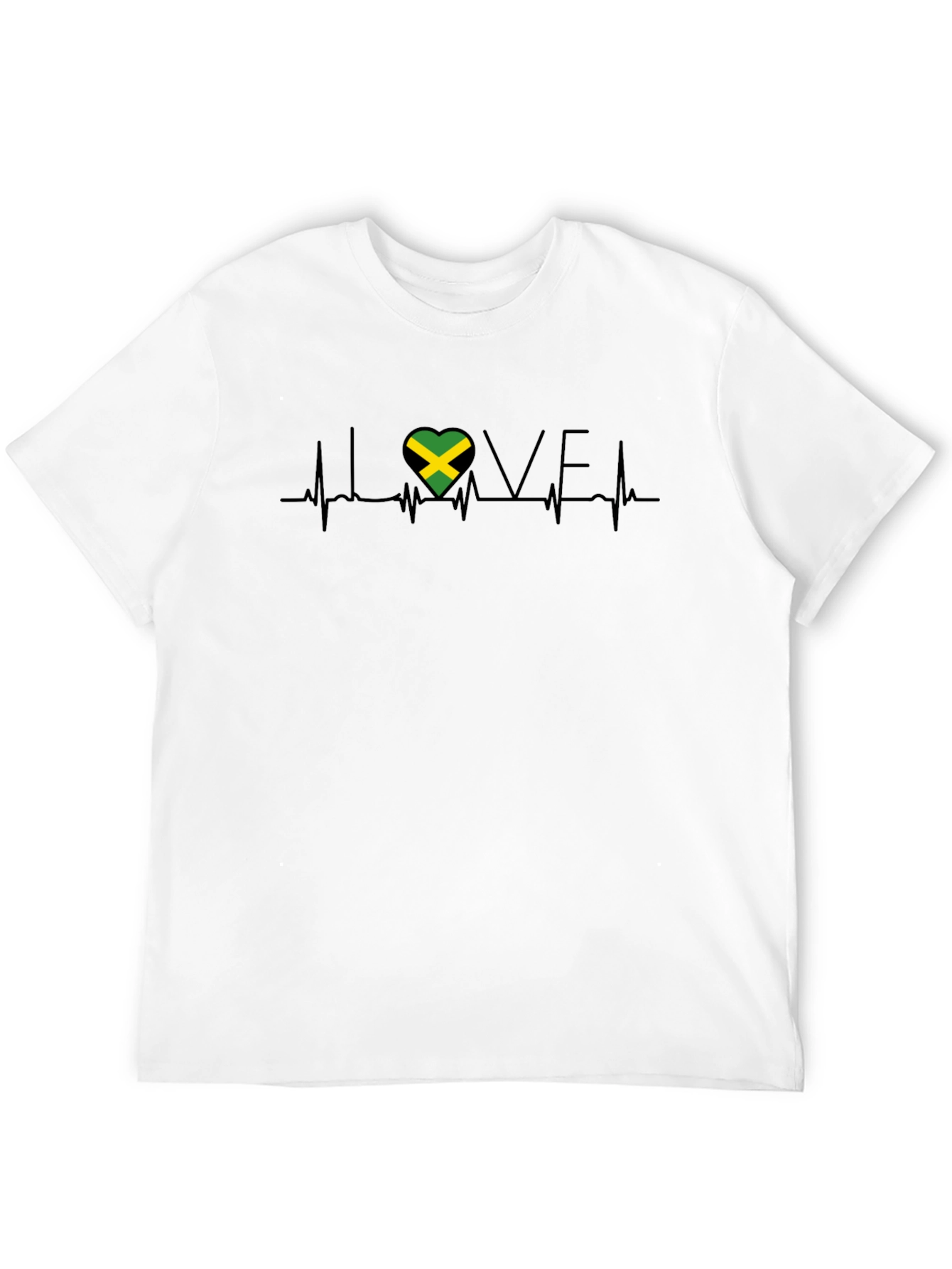 Jamaica Love Heartbeat T-Shirt