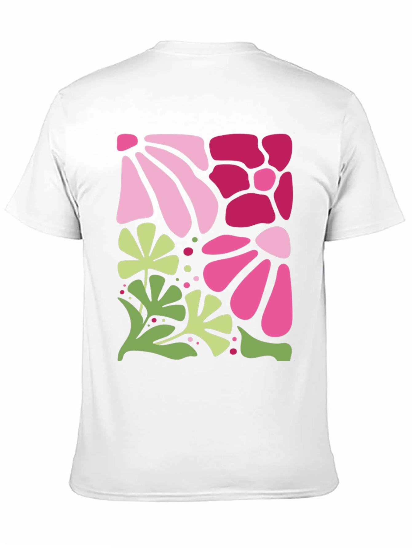 Floral Pattern Black T-Shirt