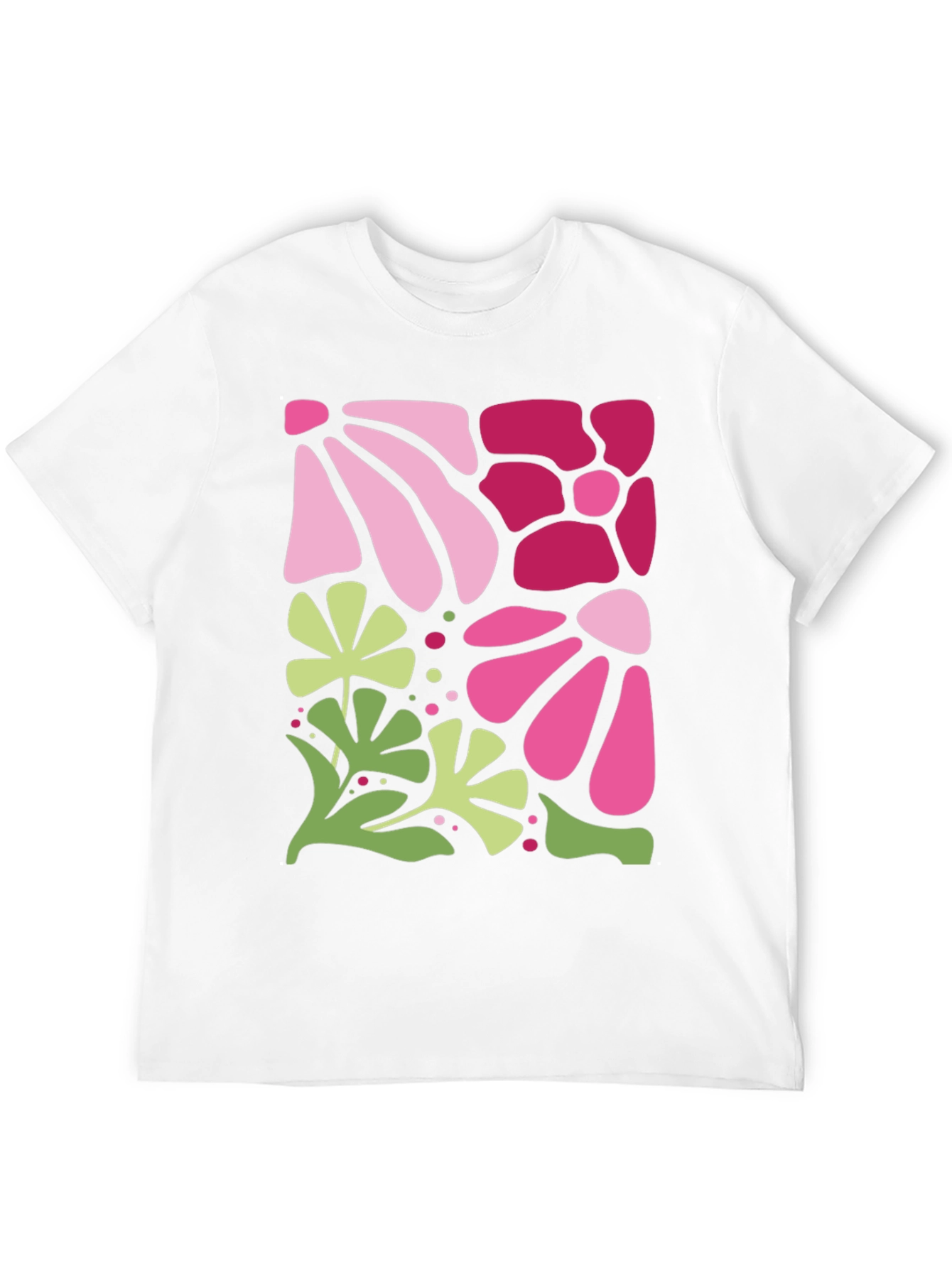 Floral Pattern Black T-Shirt