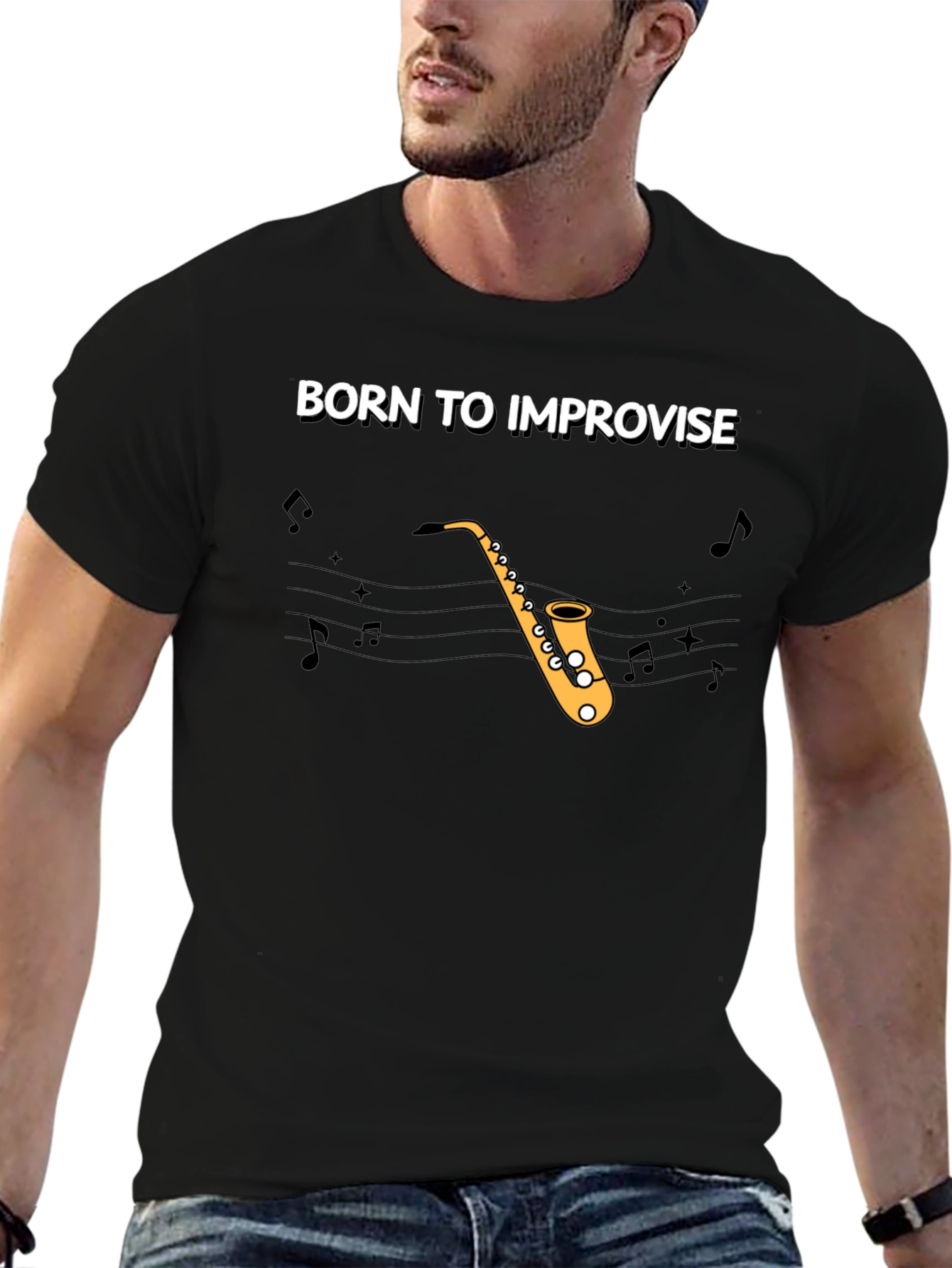 Born To Improvise Saxophone T-Shirt