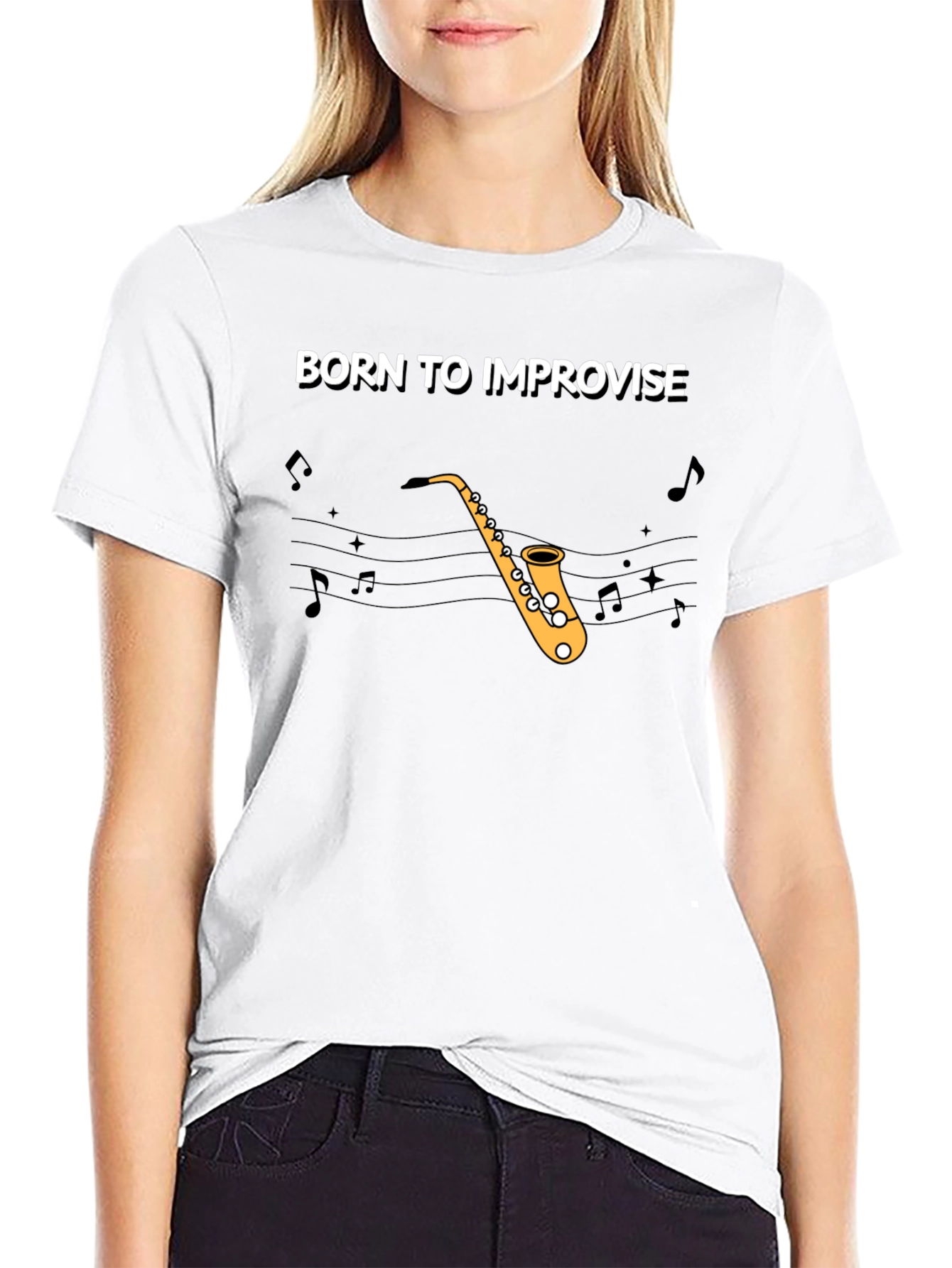 Born To Improvise Saxophone T-Shirt