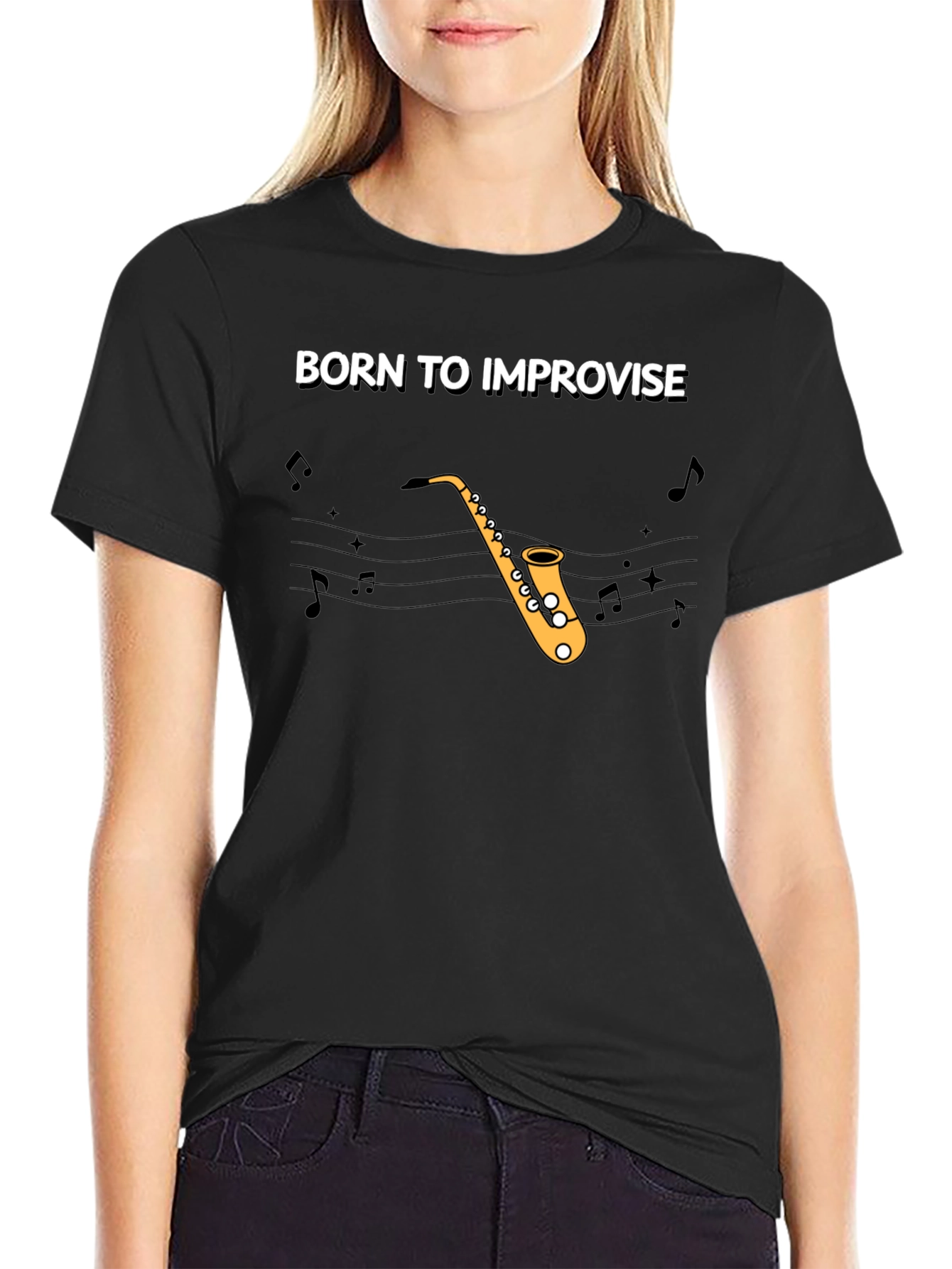Born To Improvise Saxophone T-Shirt