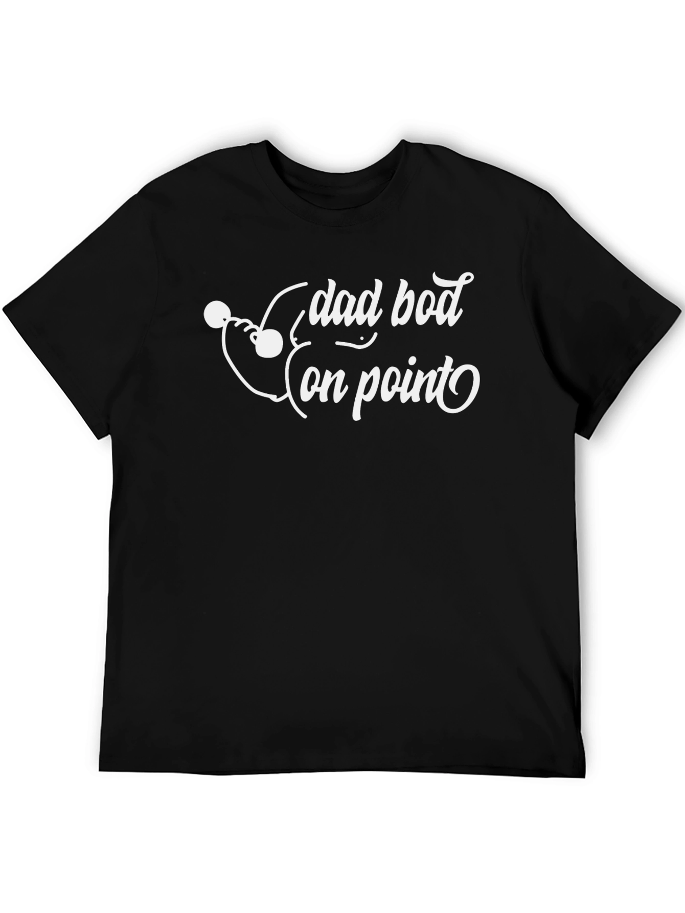 Dad Bod On Point Black Graphic Tee
