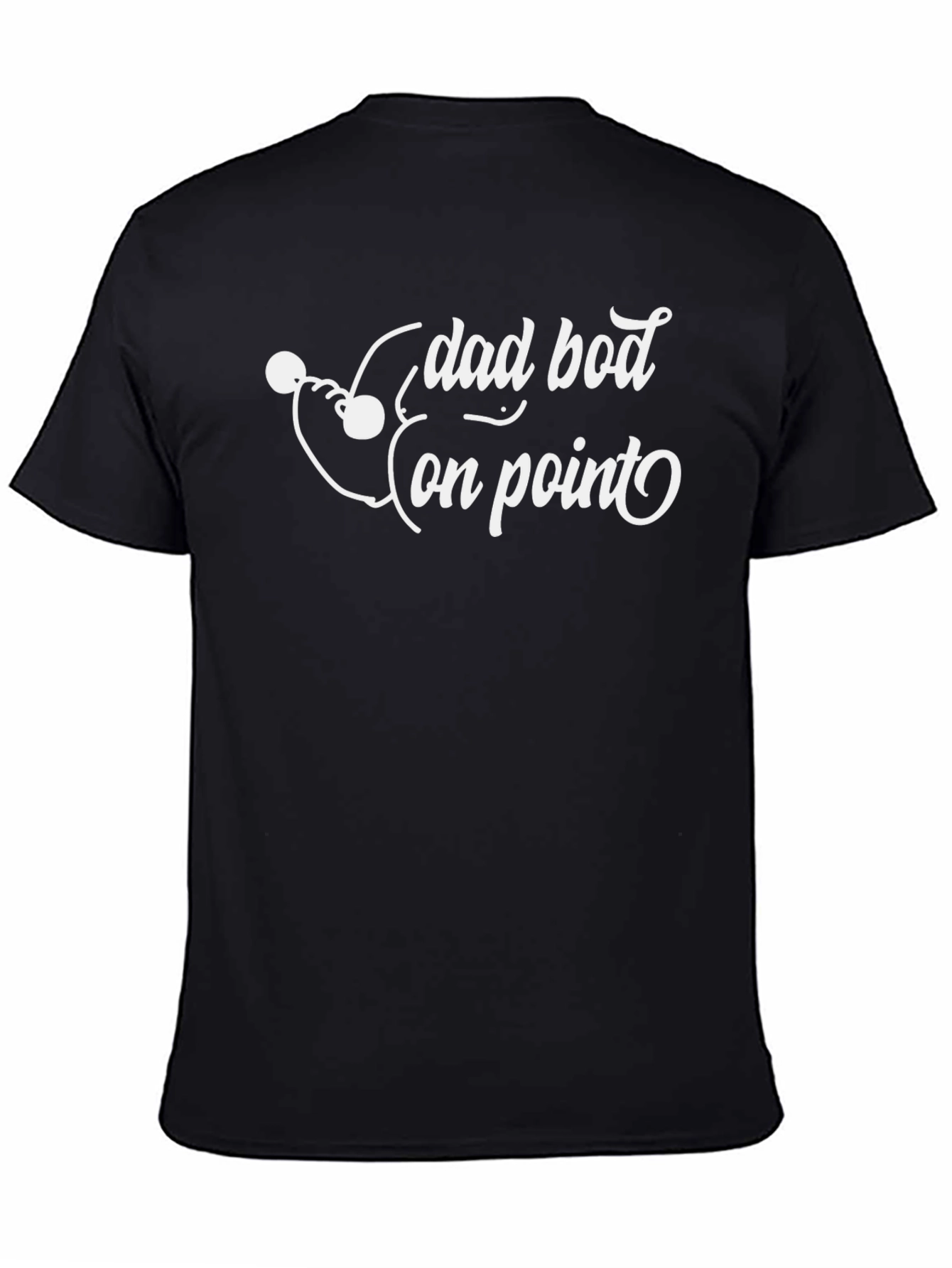 Dad Bod On Point Black Graphic Tee