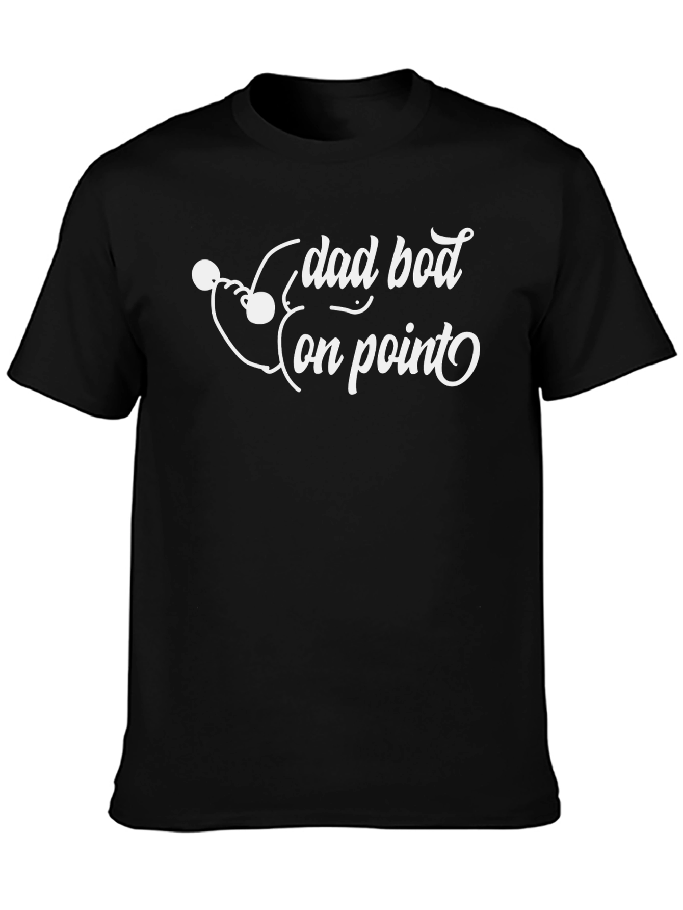 Dad Bod On Point Black Graphic Tee