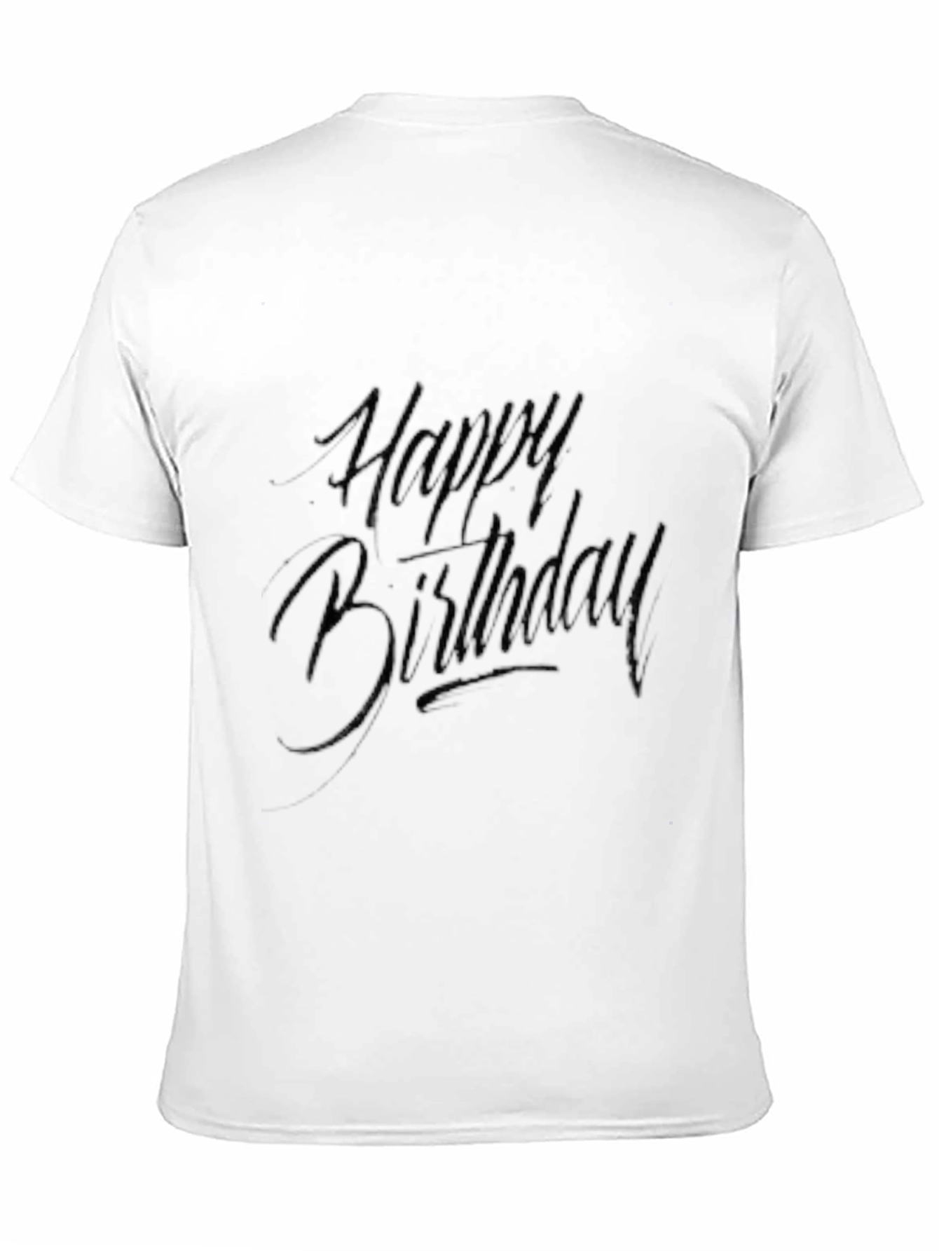 Mens Black Happy Birthday Graphic Tee