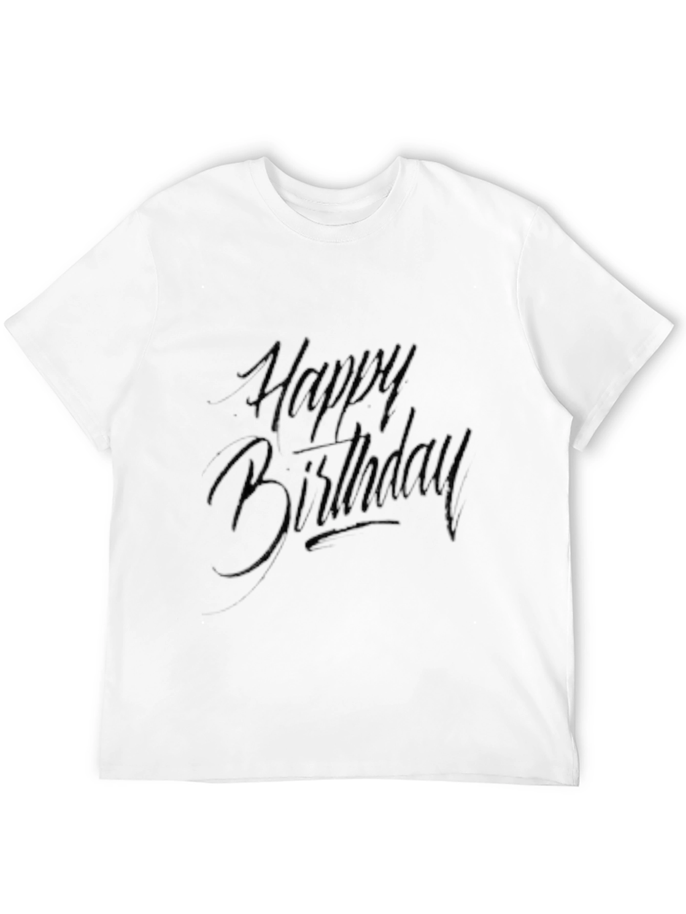 Mens Black Happy Birthday Graphic Tee