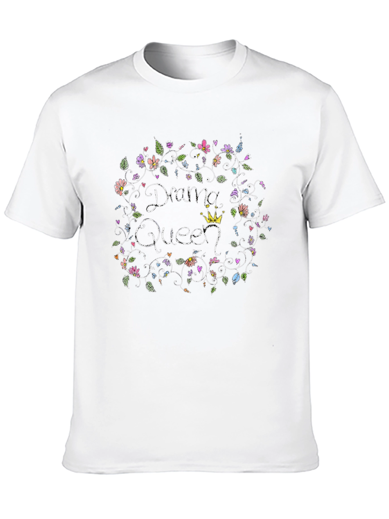 Drama Queen Floral T-Shirt - Quirky Cute Tee