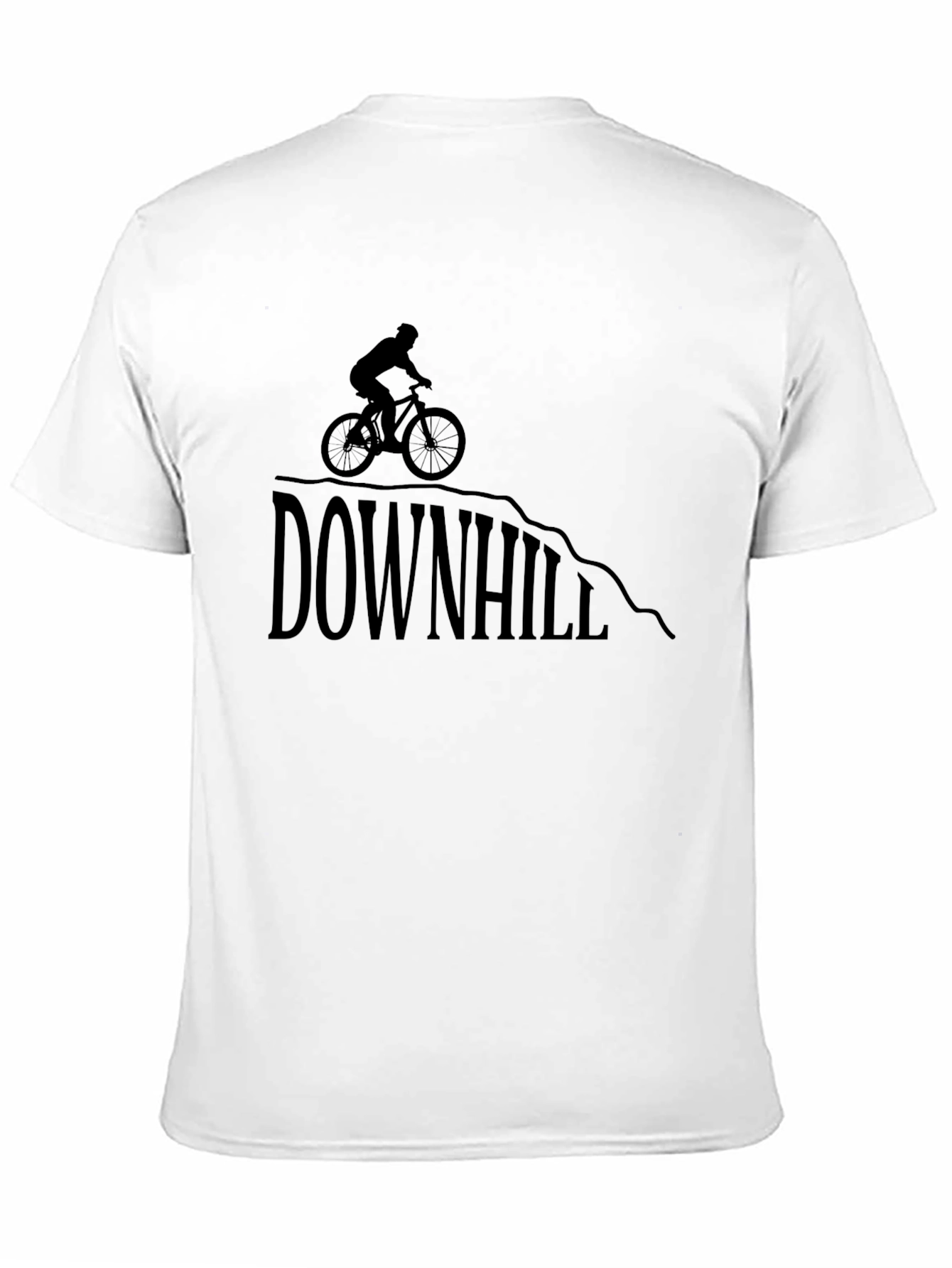 Downhill Biker Graphic Tee - Black