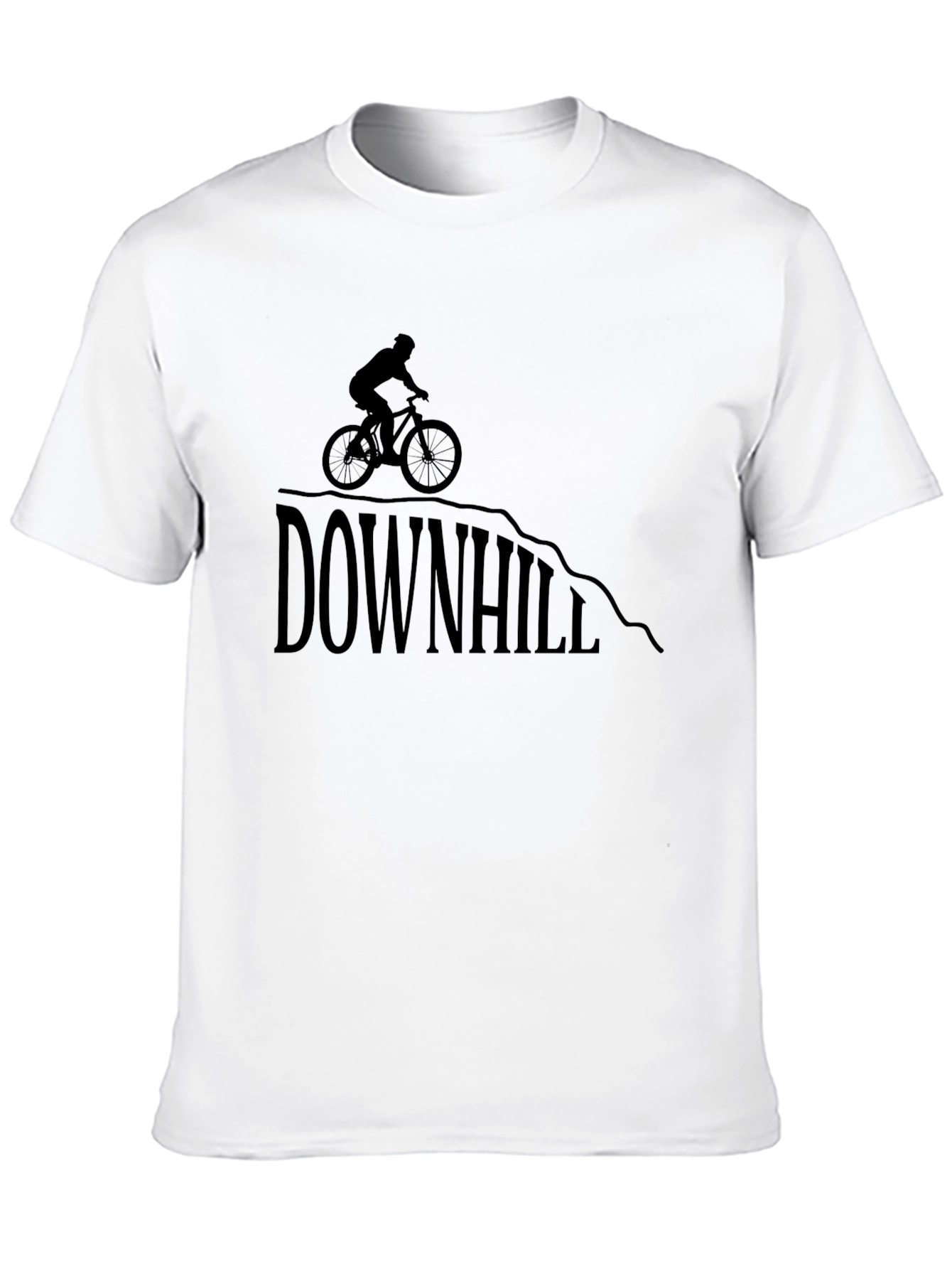 Downhill Biker Graphic Tee - Black