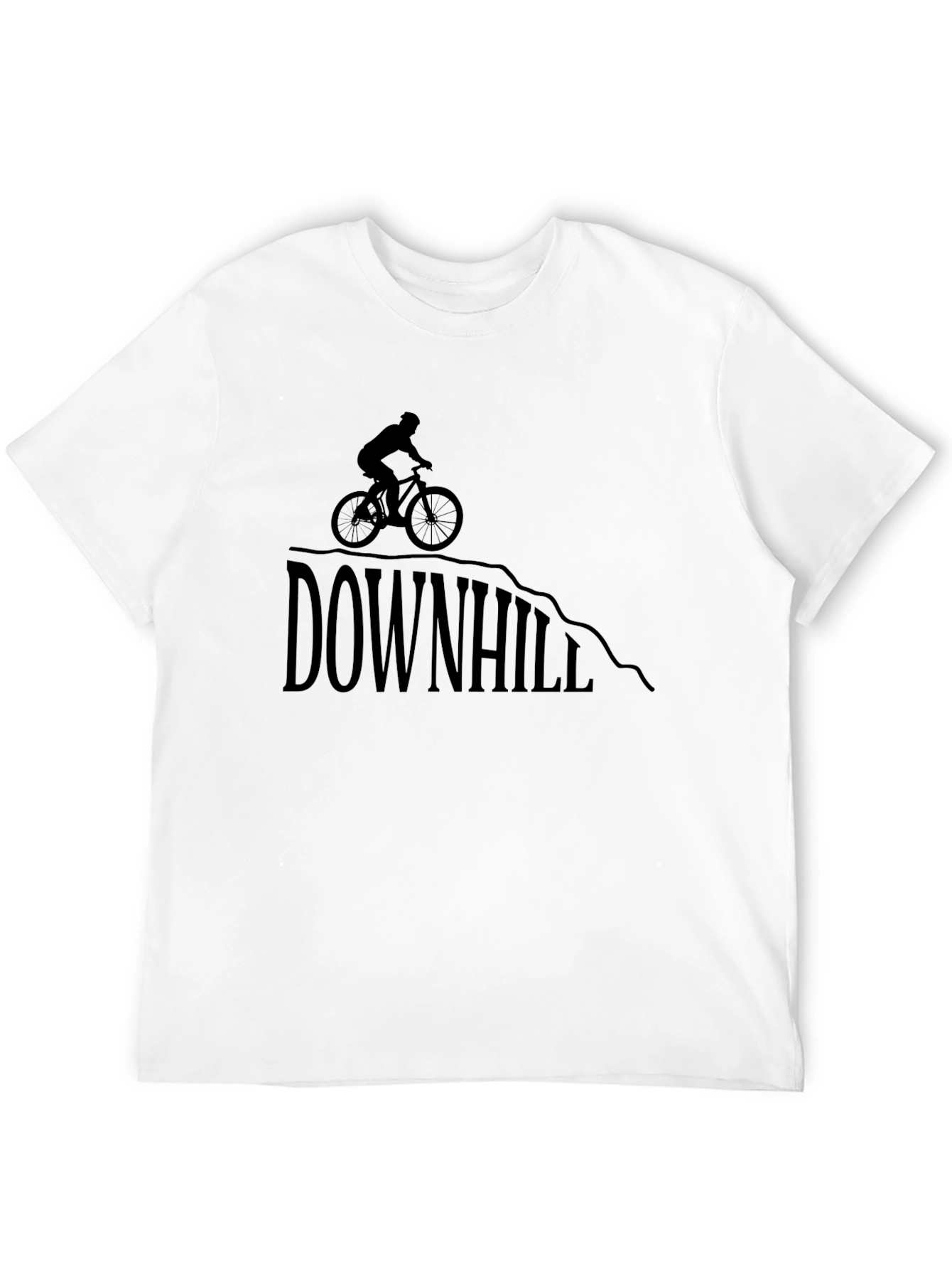 Downhill Biker Graphic Tee - Black