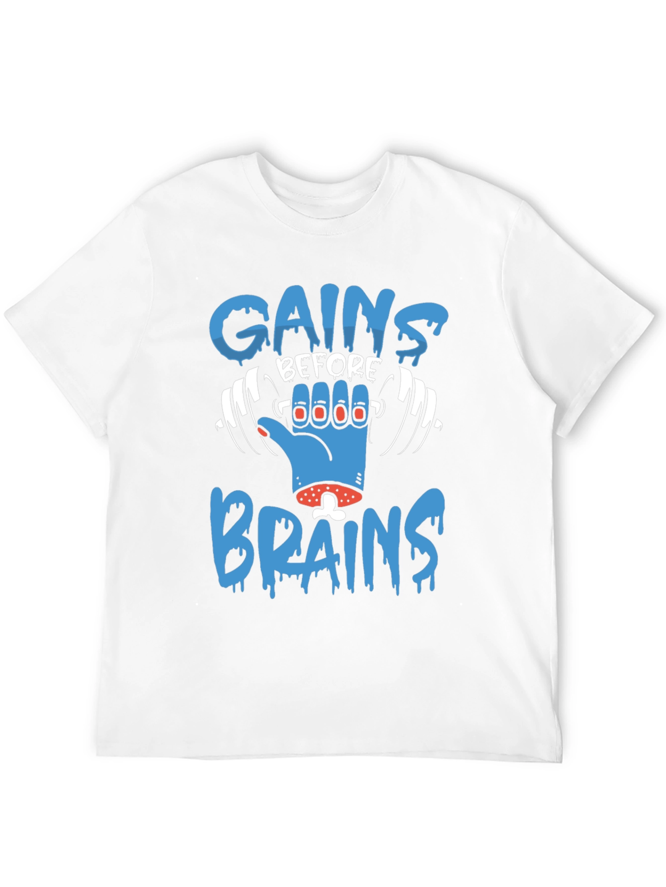 Gains Before Brains Graphic T-Shirt