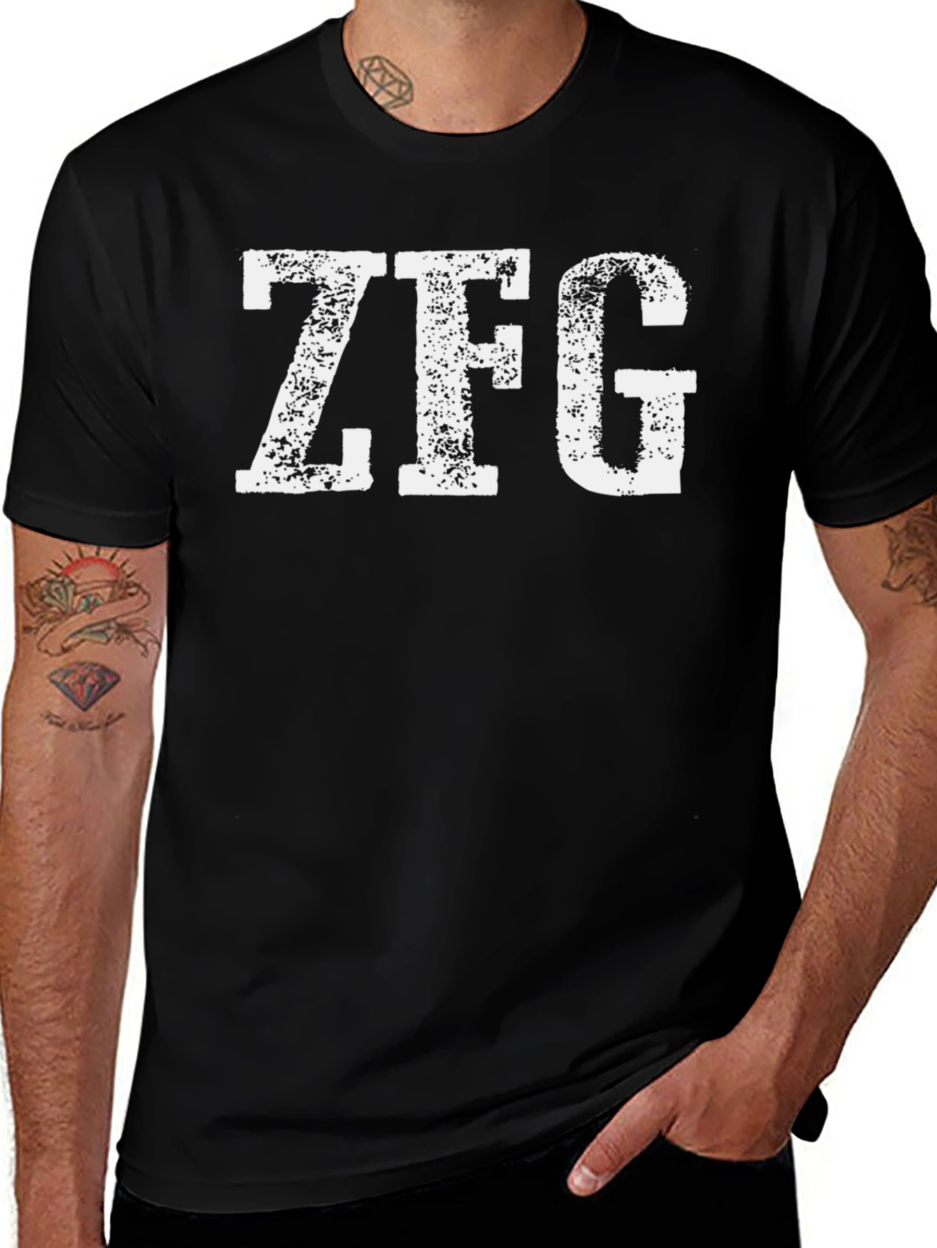 ZFG Graphic Tee - Casual Black T-Shirt