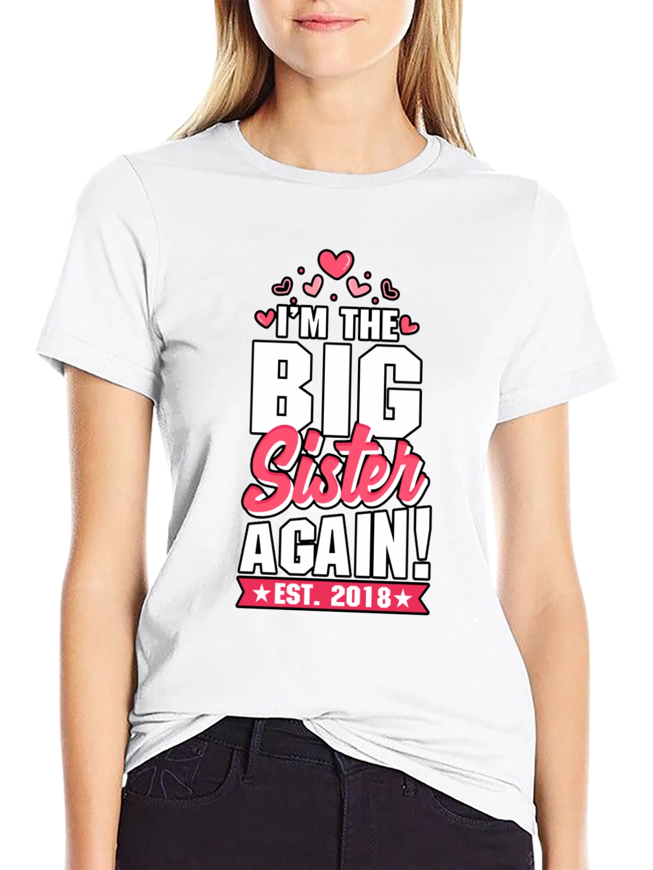Big Sister Again T-Shirt - Est. 2018