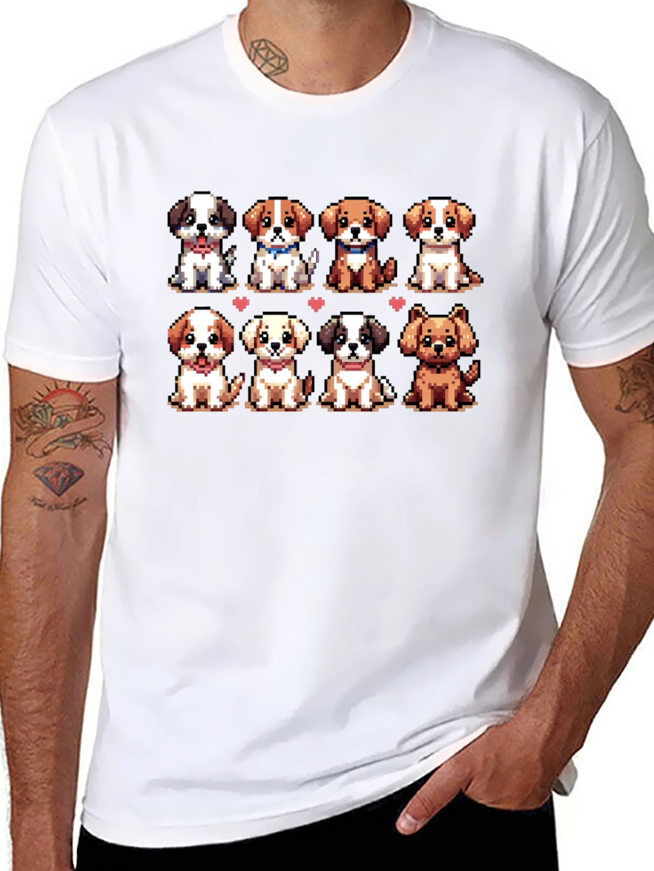 Pixel Puppy T-Shirt - Cute Dog Lover Tee