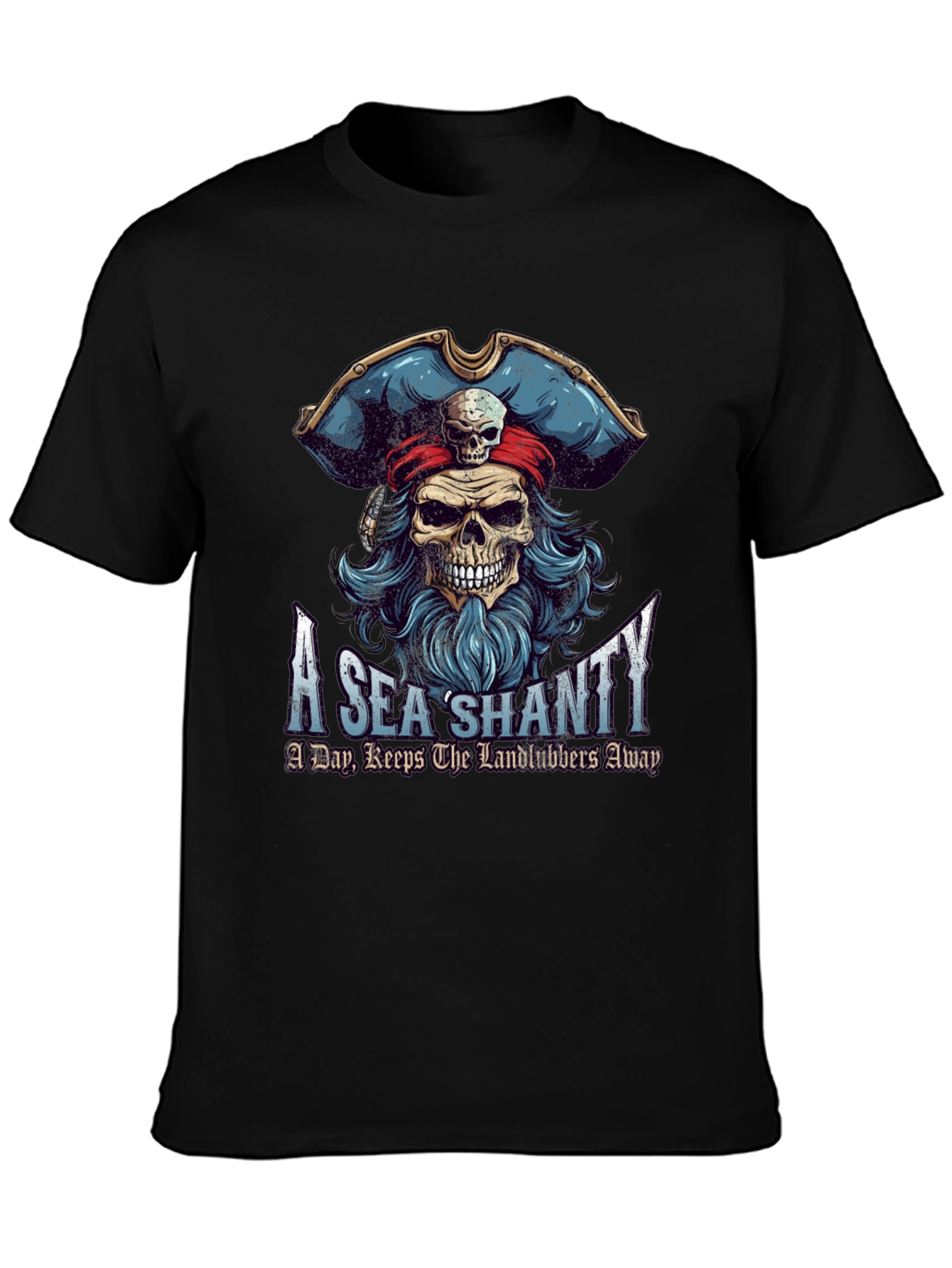 A Sea Shanty T-Shirt Pirate Skull Tee