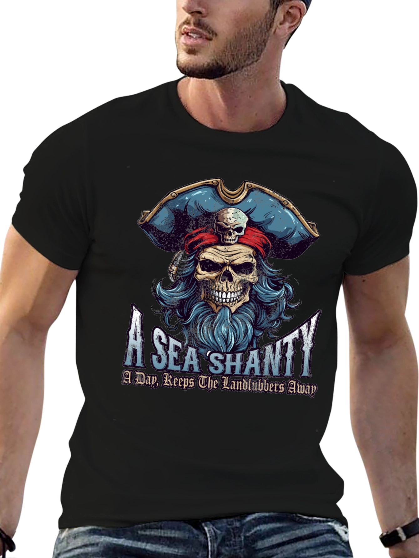 A Sea Shanty T-Shirt Pirate Skull Tee