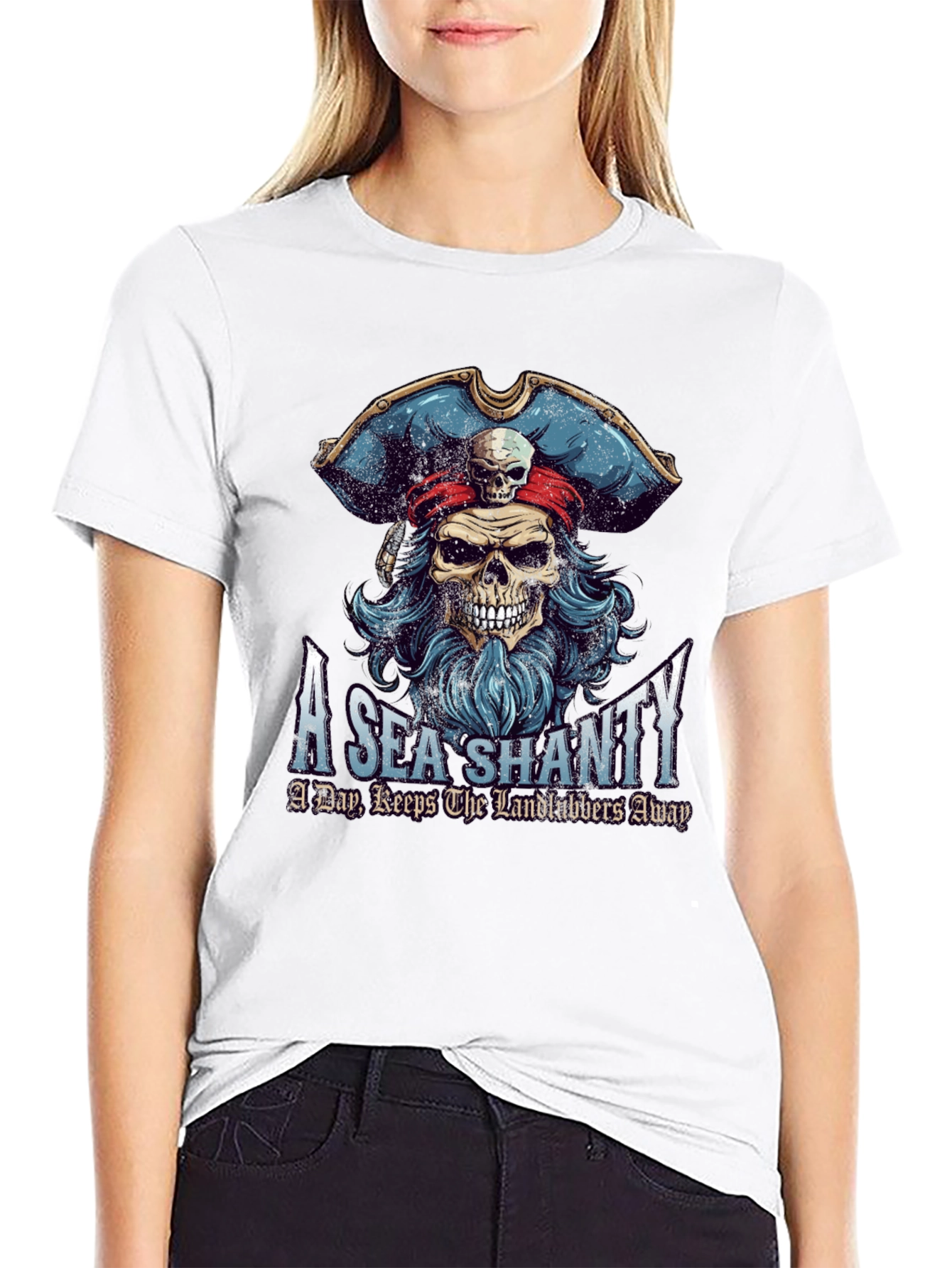 A Sea Shanty T-Shirt Pirate Skull Tee