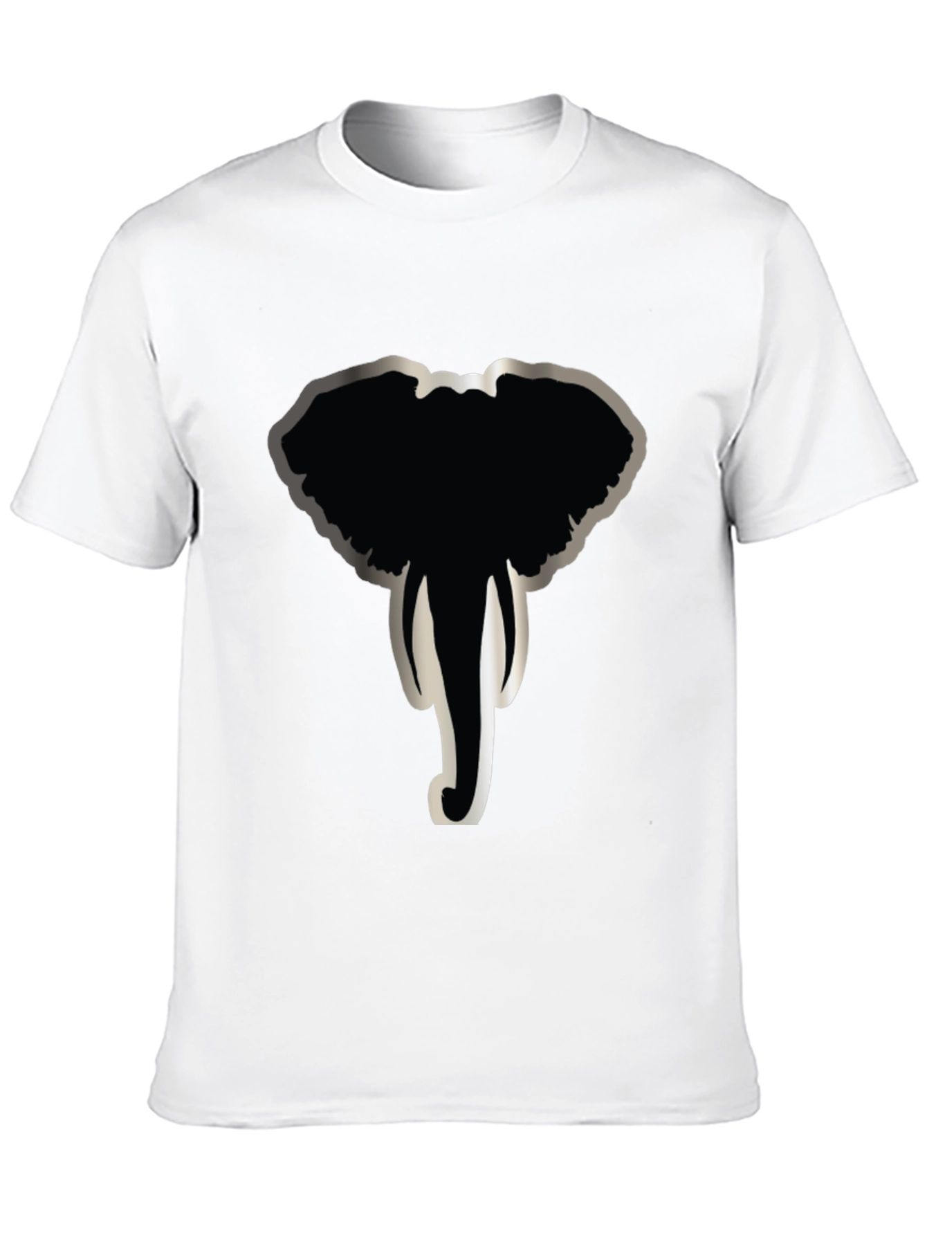 Elephant Graphic Print Crew Neck T-Shirt