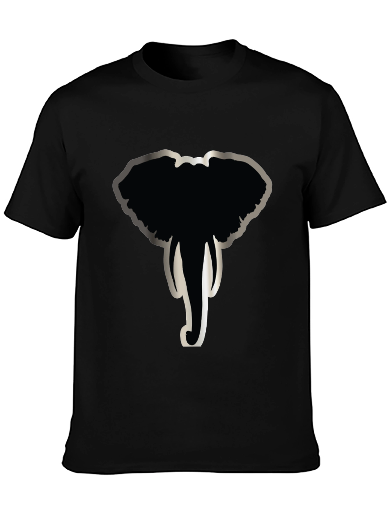 Elephant Graphic Print Crew Neck T-Shirt