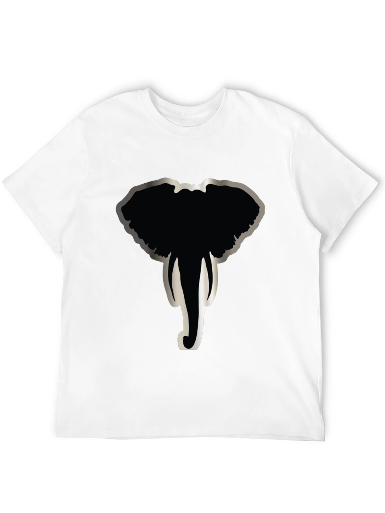 Elephant Graphic Print Crew Neck T-Shirt