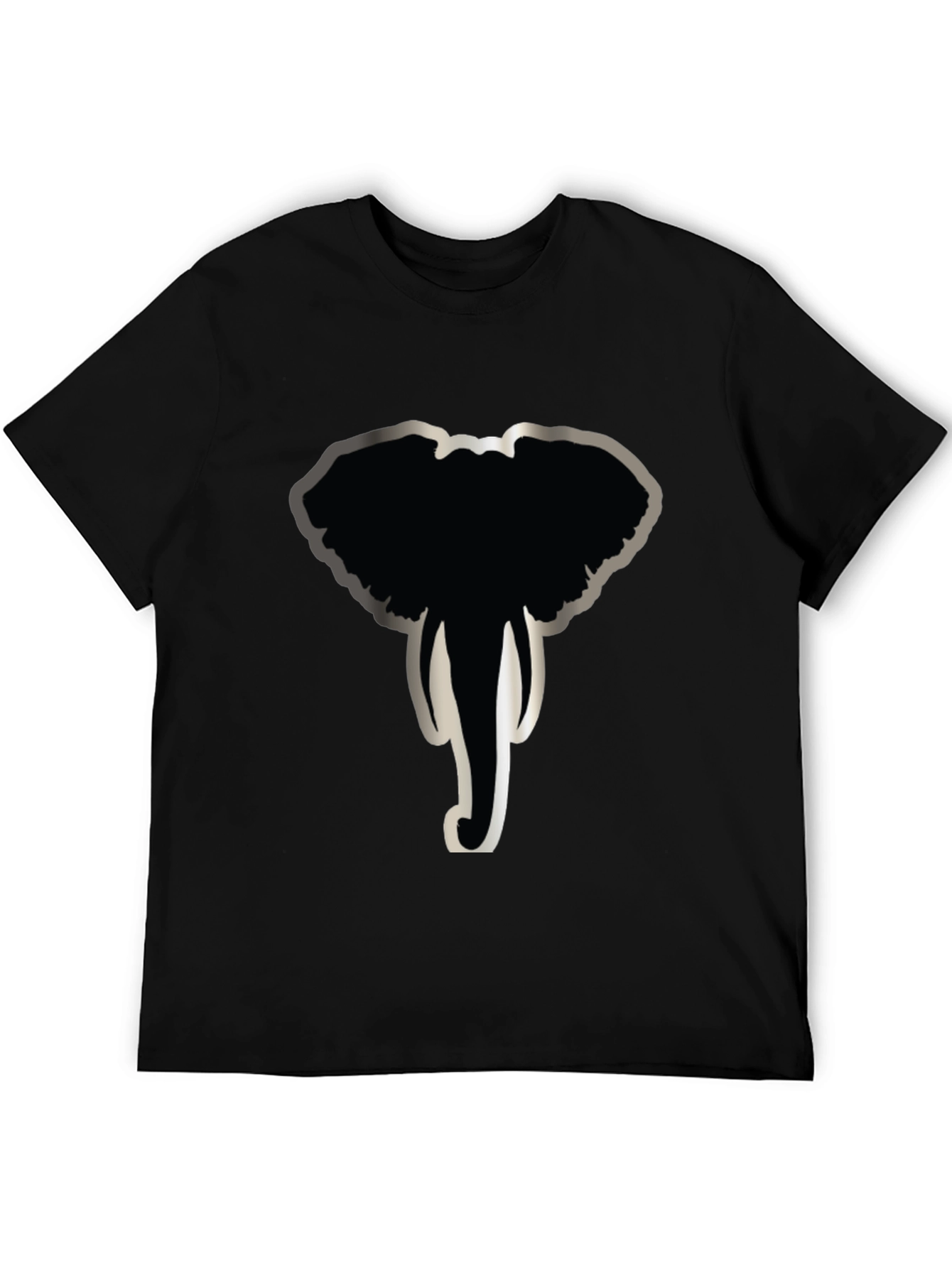 Elephant Graphic Print Crew Neck T-Shirt
