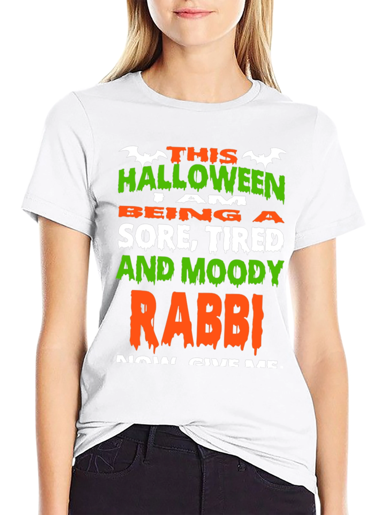 Halloween Sore Tired Moody Rabbi T-Shirt