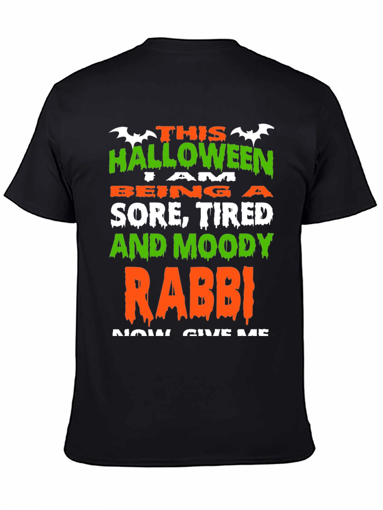 Halloween Sore Tired Moody Rabbi T-Shirt