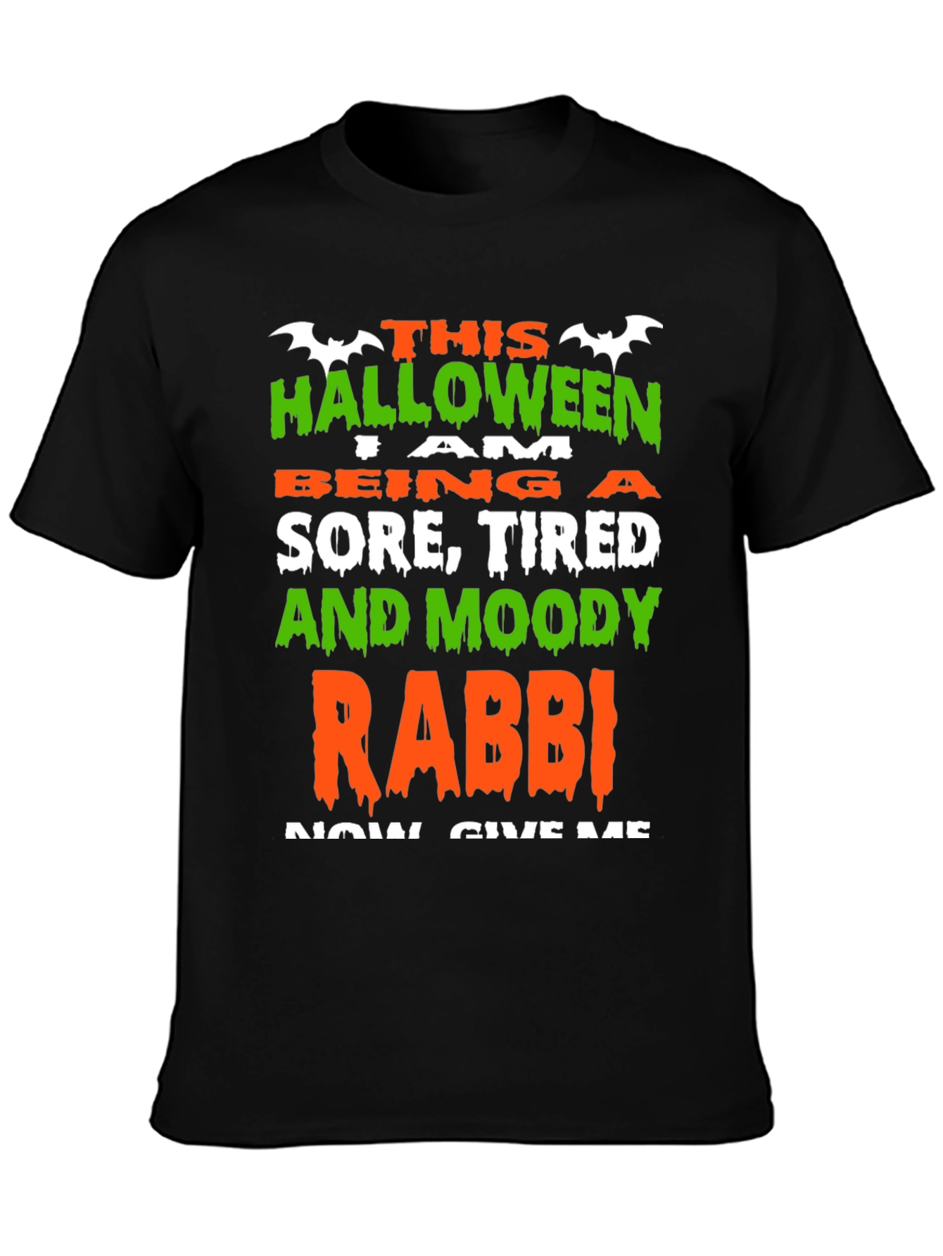 Halloween Sore Tired Moody Rabbi T-Shirt