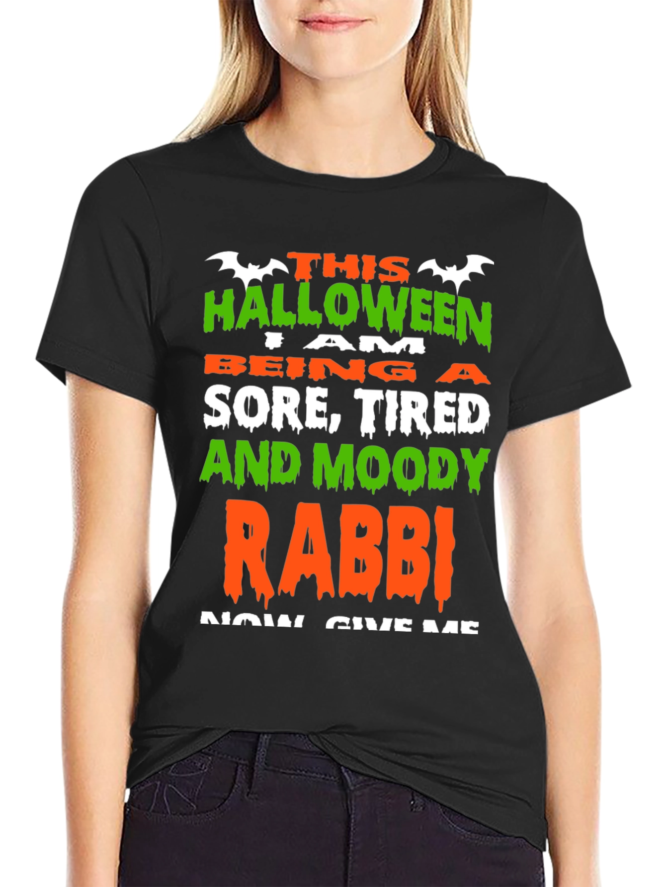 Halloween Sore Tired Moody Rabbi T-Shirt