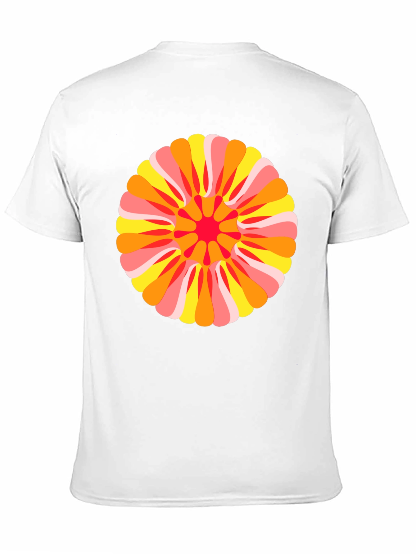 Retro Floral Graphic Tee - Black Cotton T-Shirt
