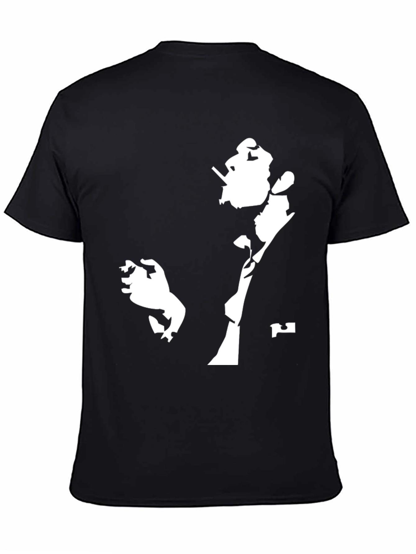 Smoking Silhouette Graphic T-Shirt