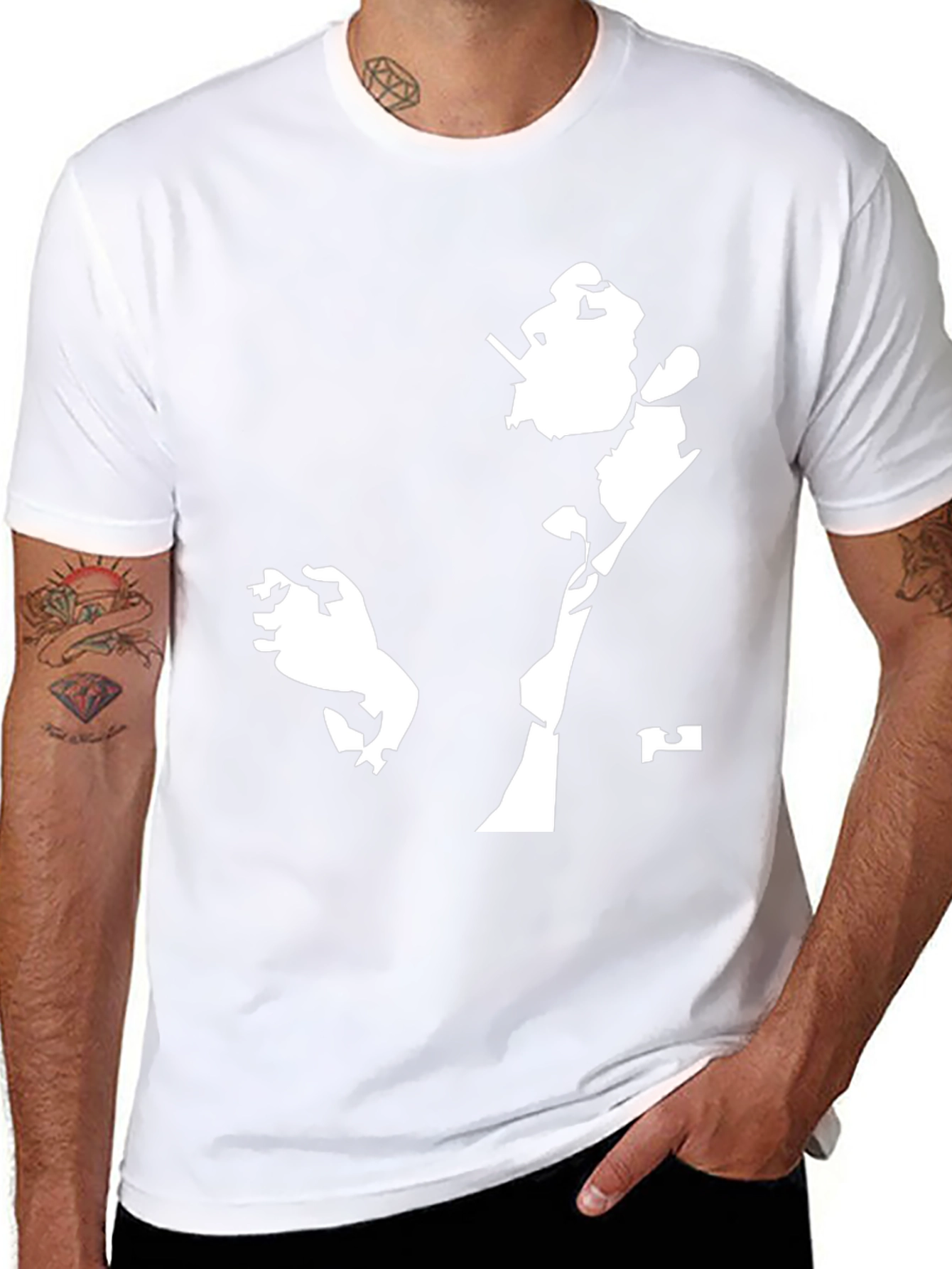 Smoking Silhouette Graphic T-Shirt