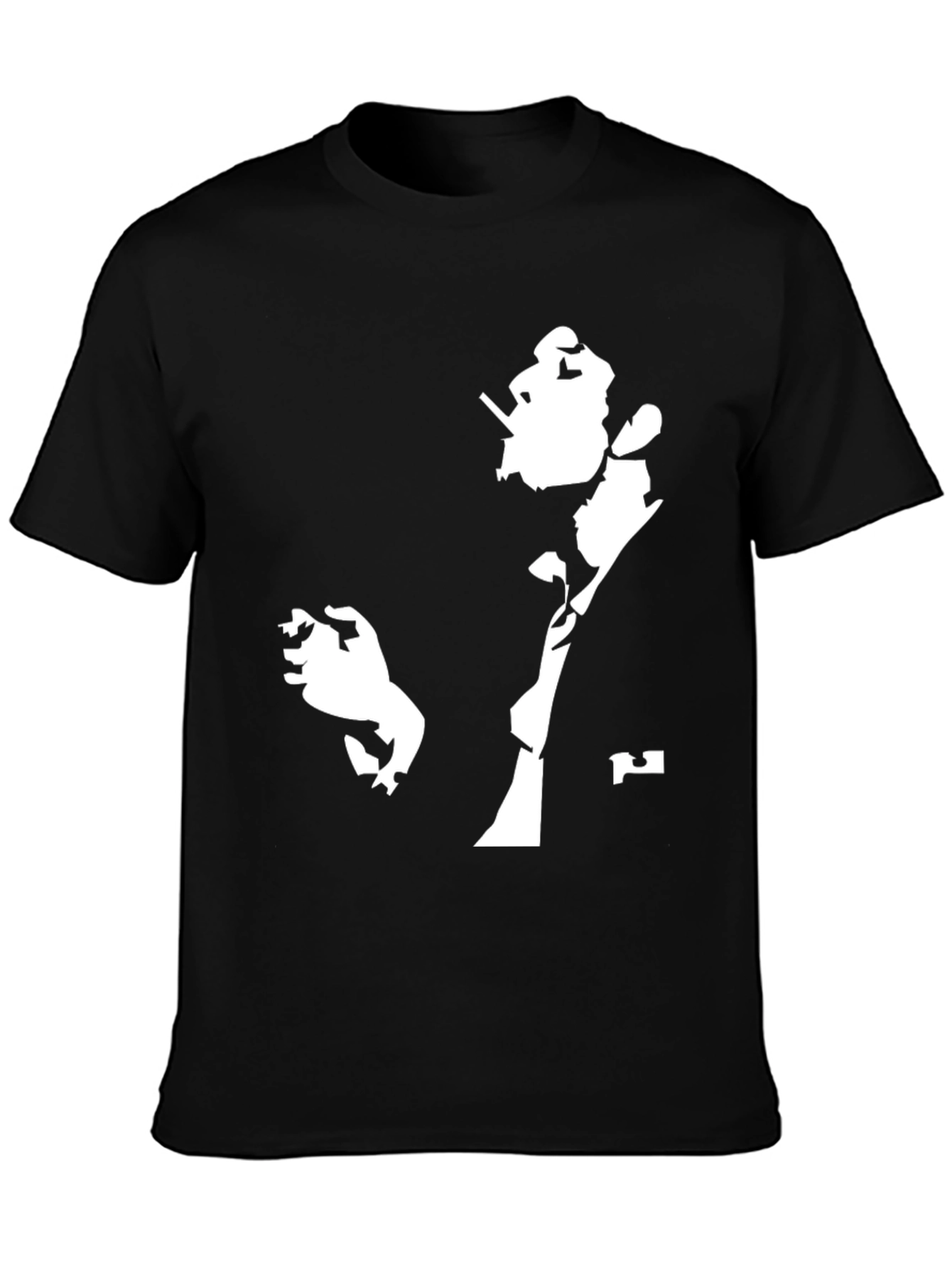 Smoking Silhouette Graphic T-Shirt