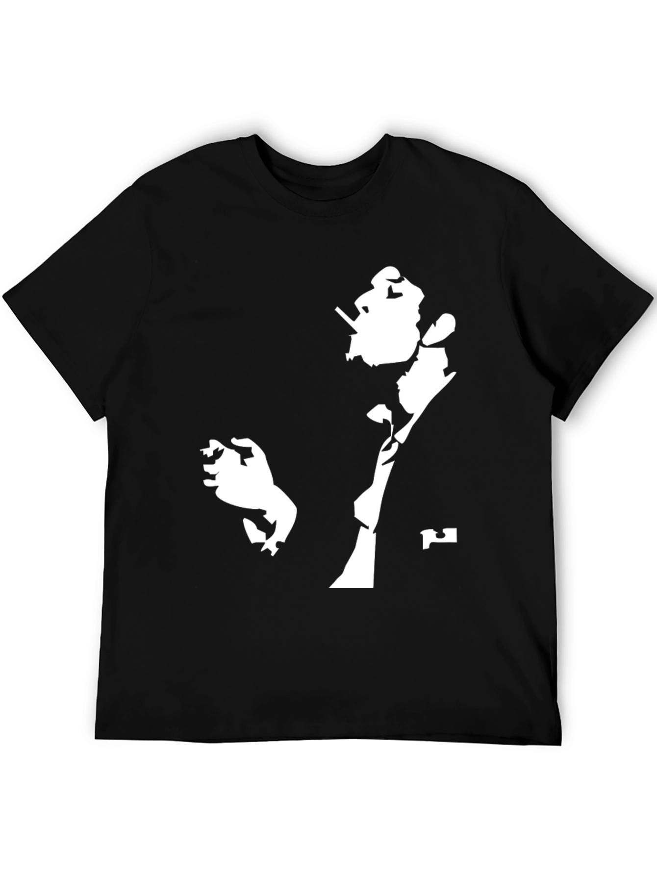 Smoking Silhouette Graphic T-Shirt