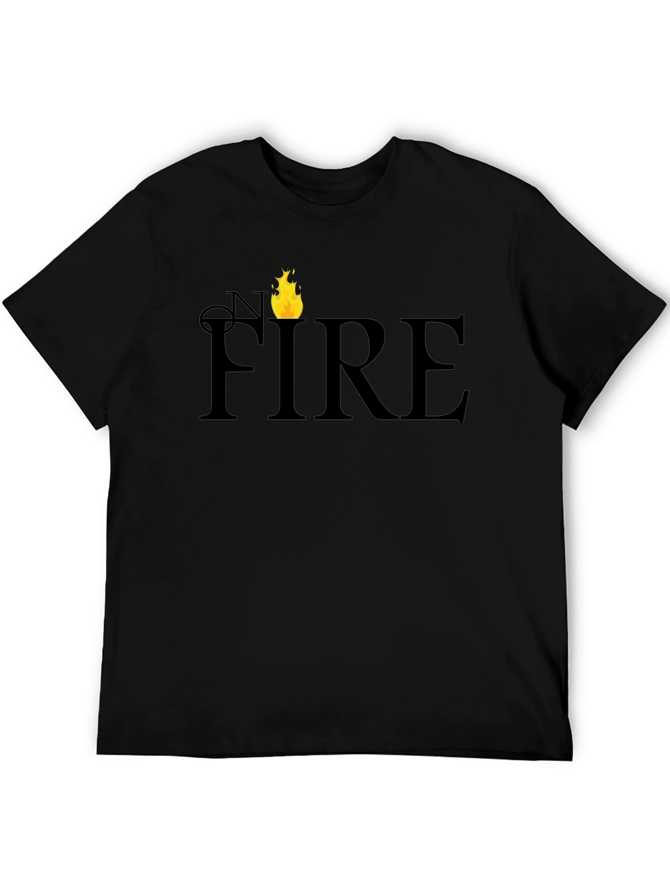 On Fire Graphic T-Shirt - Black Cotton Tee