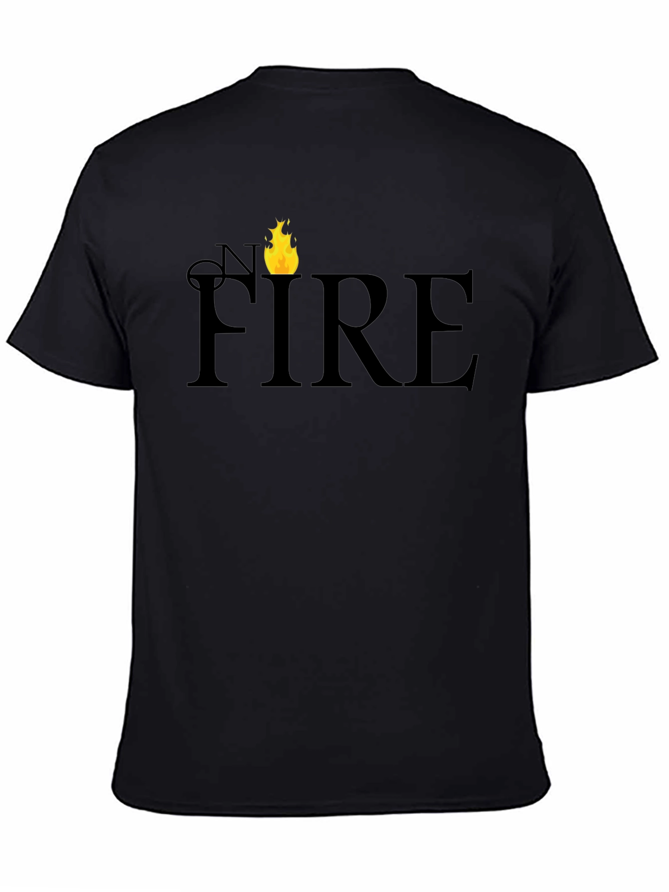 On Fire Graphic T-Shirt - Black Cotton Tee