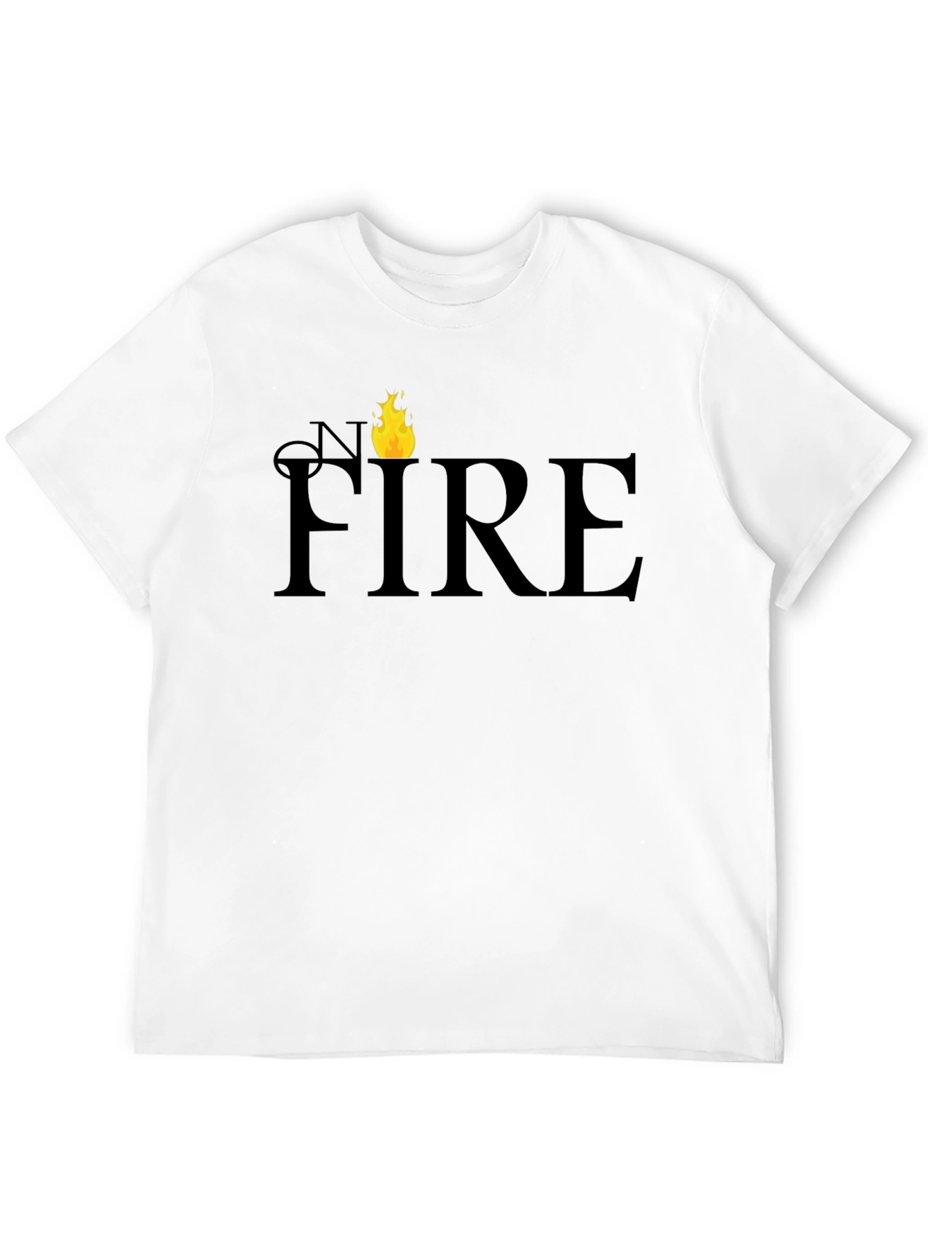On Fire Graphic T-Shirt - Black Cotton Tee